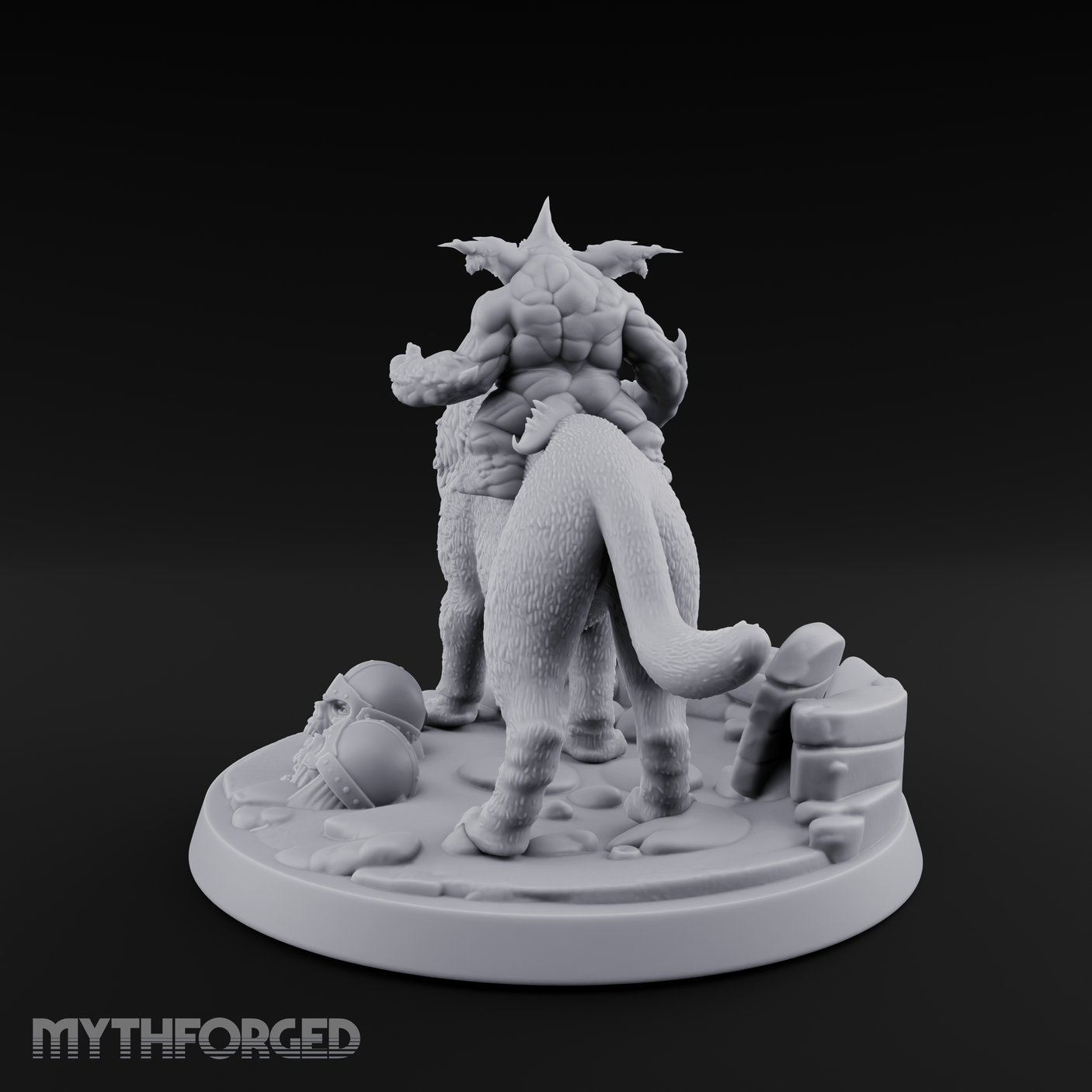 Riding The Beast Imp Miniature for Dungeons and Dragons, Pathfinder or other TTRPGs