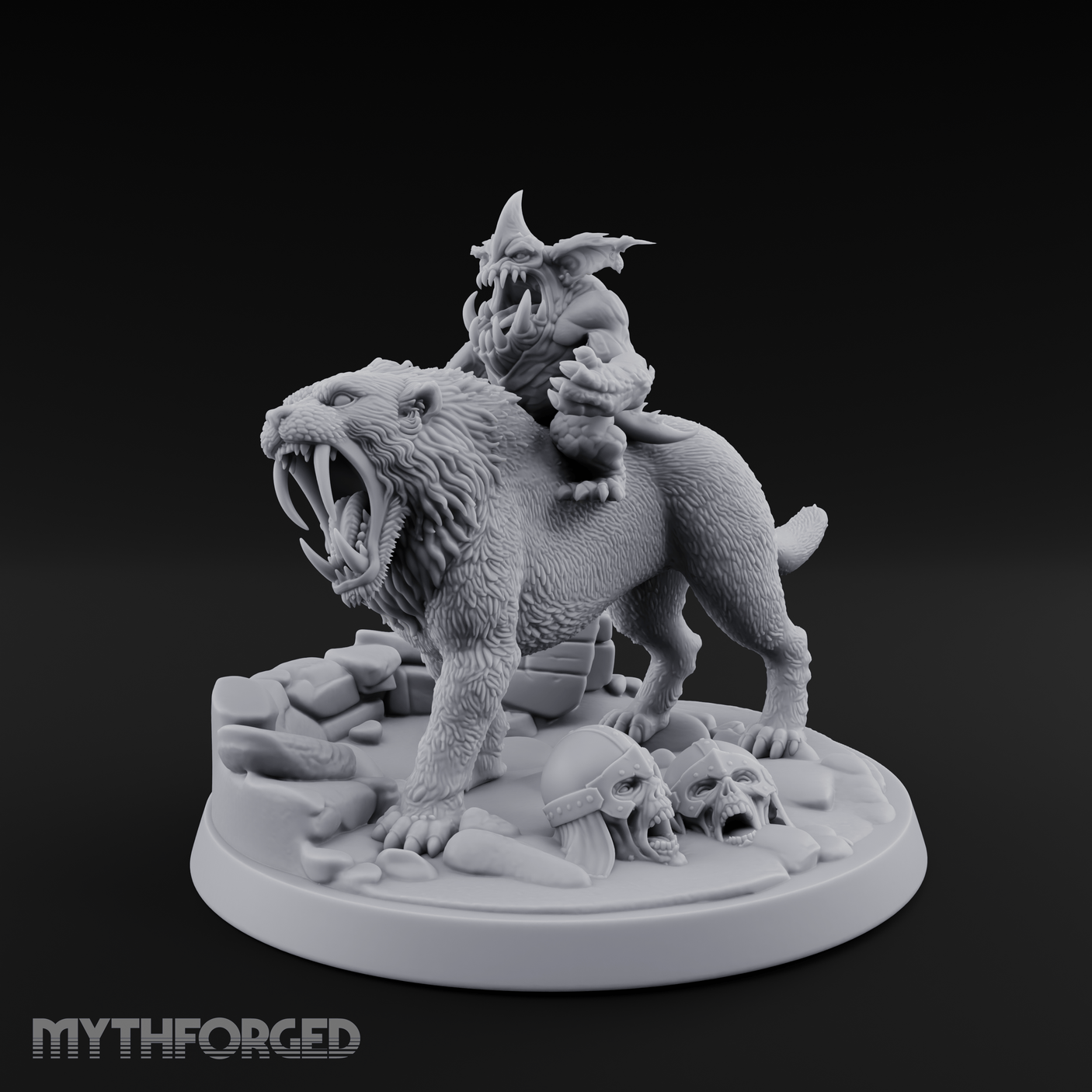 Riding The Beast Imp Miniature for Dungeons and Dragons, Pathfinder or other TTRPGs