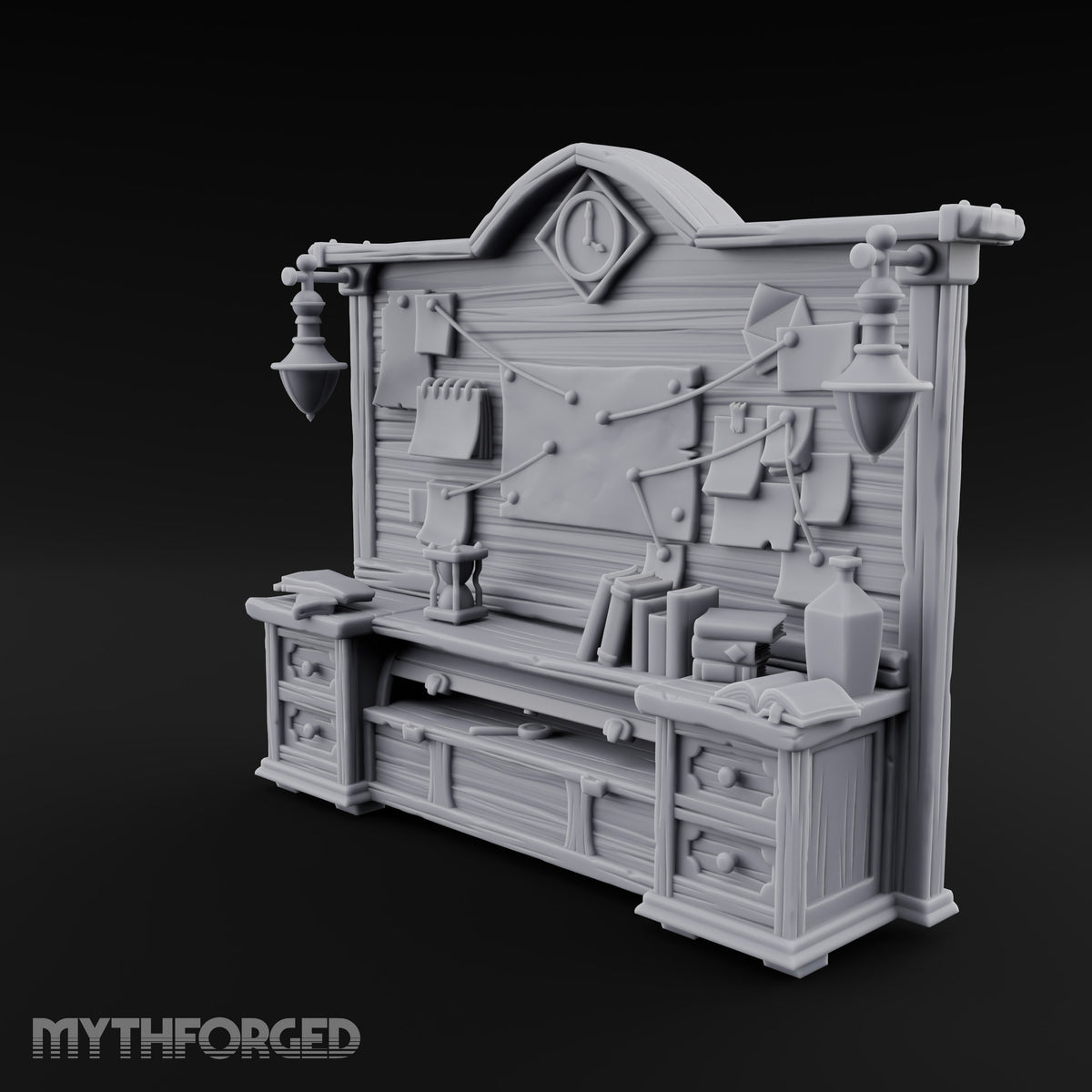 Case Files Still Pinned Wooden Investigator Office Furniture E