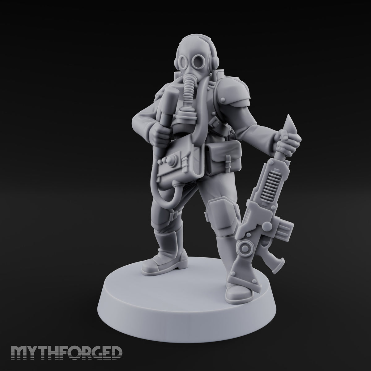 Breathe Easy, Fight Hard Human Gas-Masked Soldier C