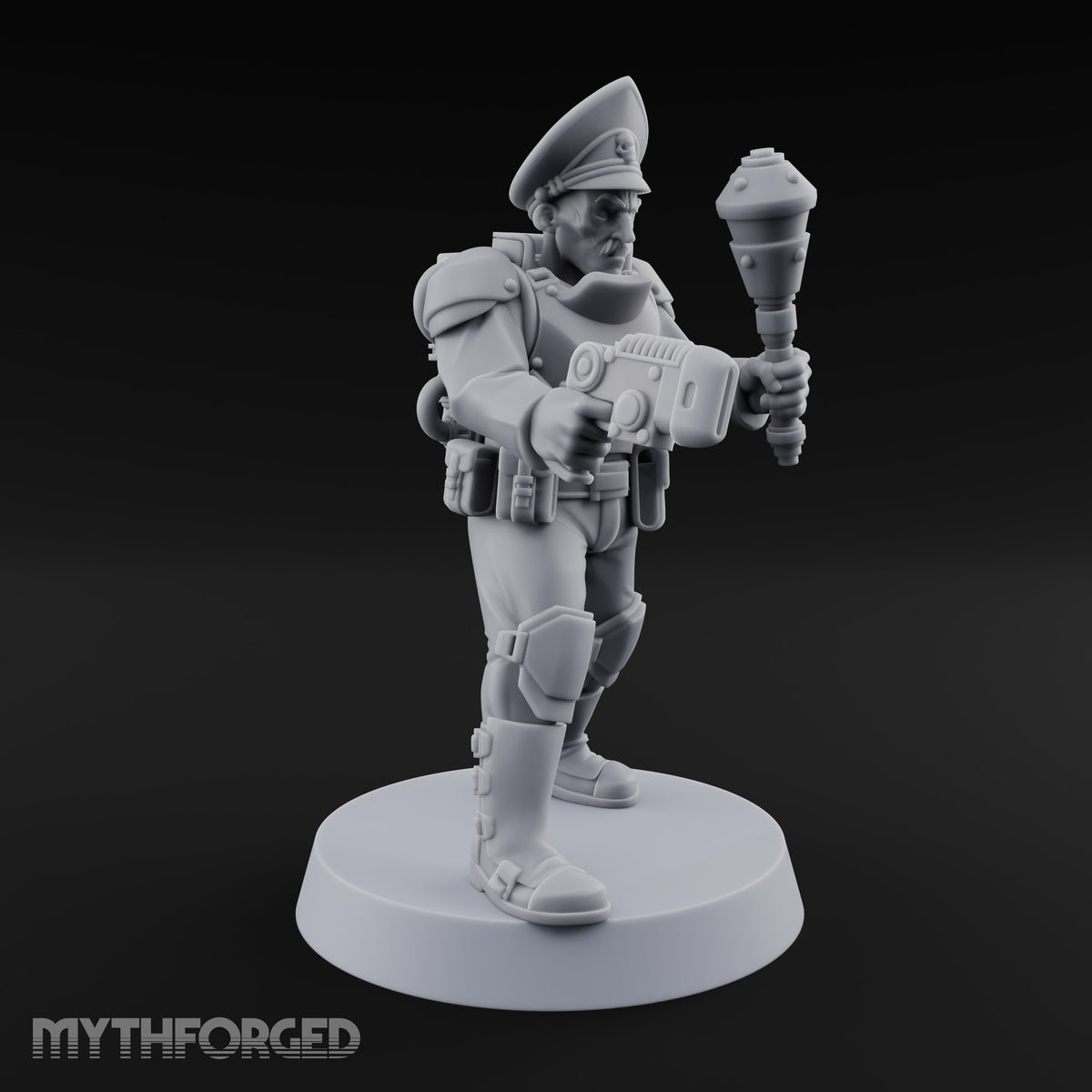 Breathe Easy, Fight Hard Human Gas-Masked Soldier E — Mace and Pistol 1