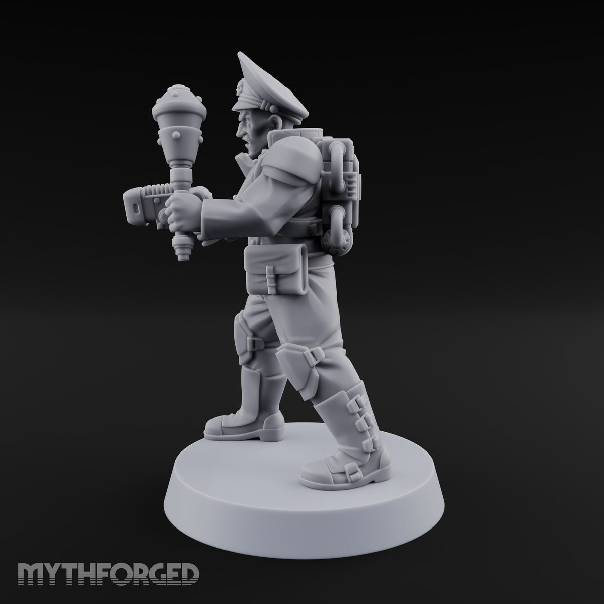 Breathe Easy, Fight Hard Human Gas-Masked Soldier E — Mace and Pistol 1