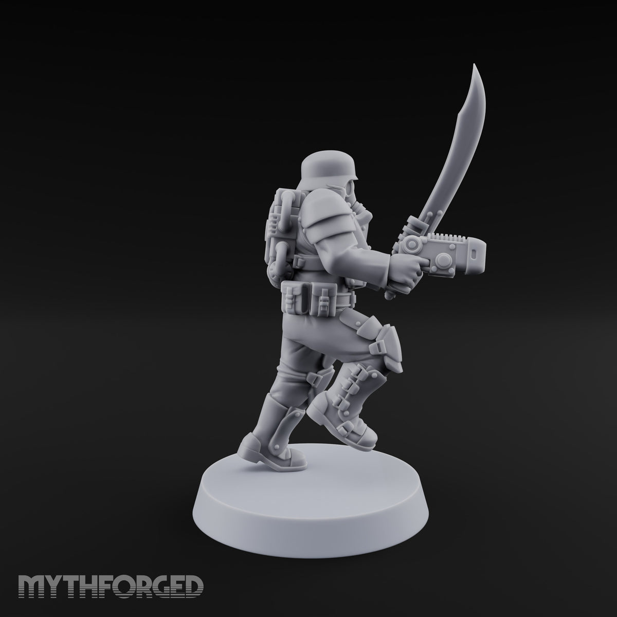 Trust the Moustache Human Armoured Heavy Weapons Soldier A — Sword and Pistol