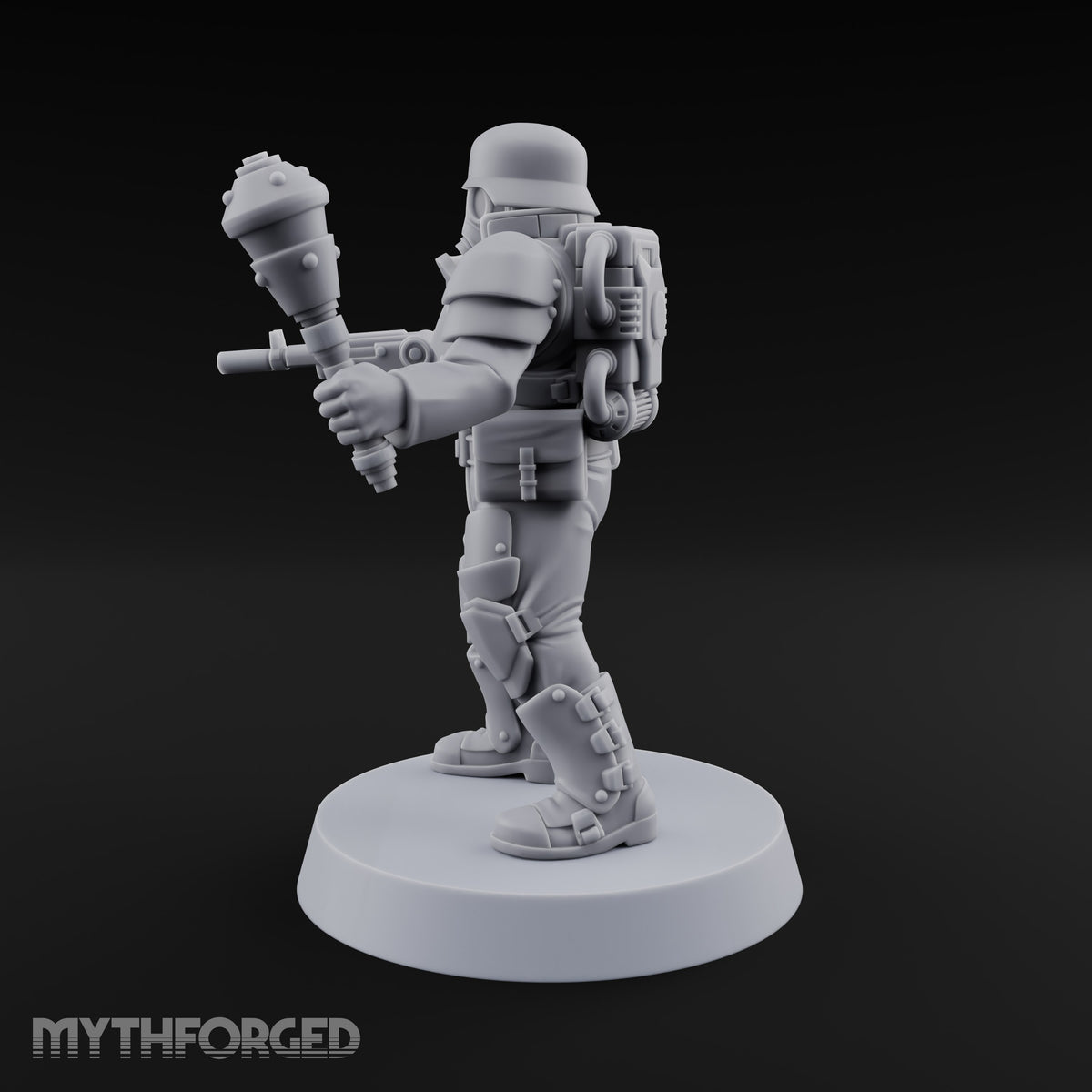 Trust the Moustache Human Armoured Heavy Weapons Soldier C — Mace and Pistol