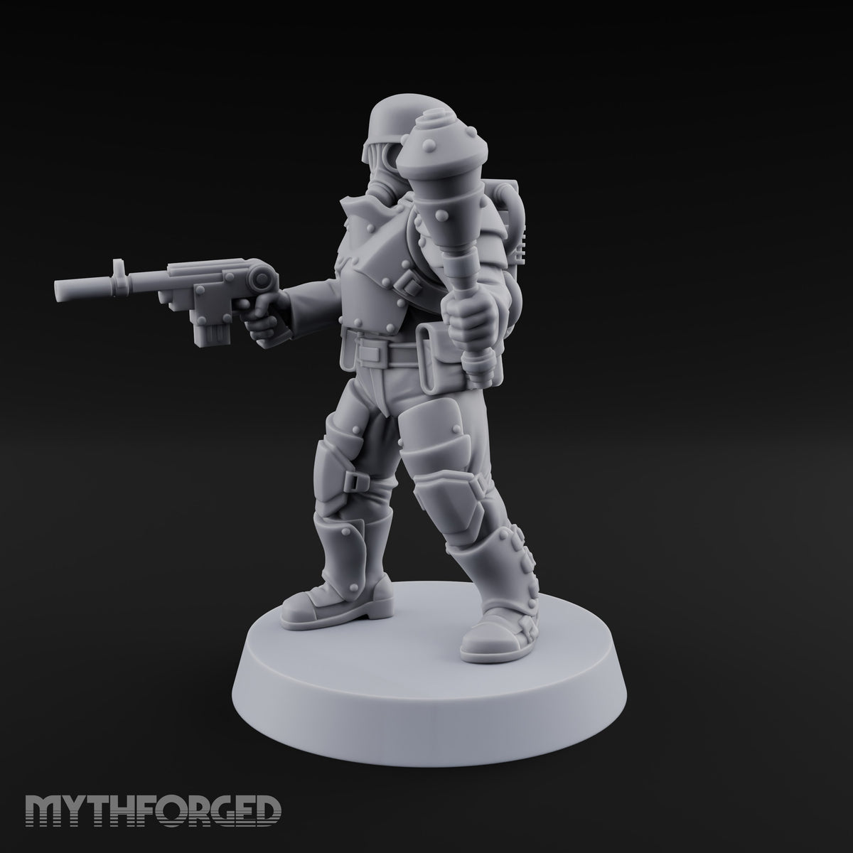 Trust the Moustache Human Armoured Heavy Weapons Soldier C — Mace and Pistol