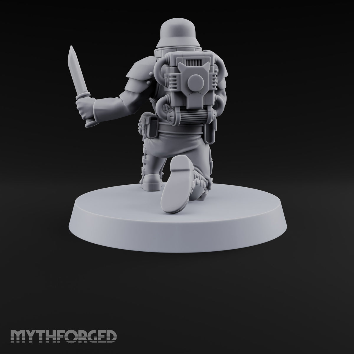 Trust the Moustache Human Armoured Heavy Weapons Soldier E — Knife and Hand Flamer