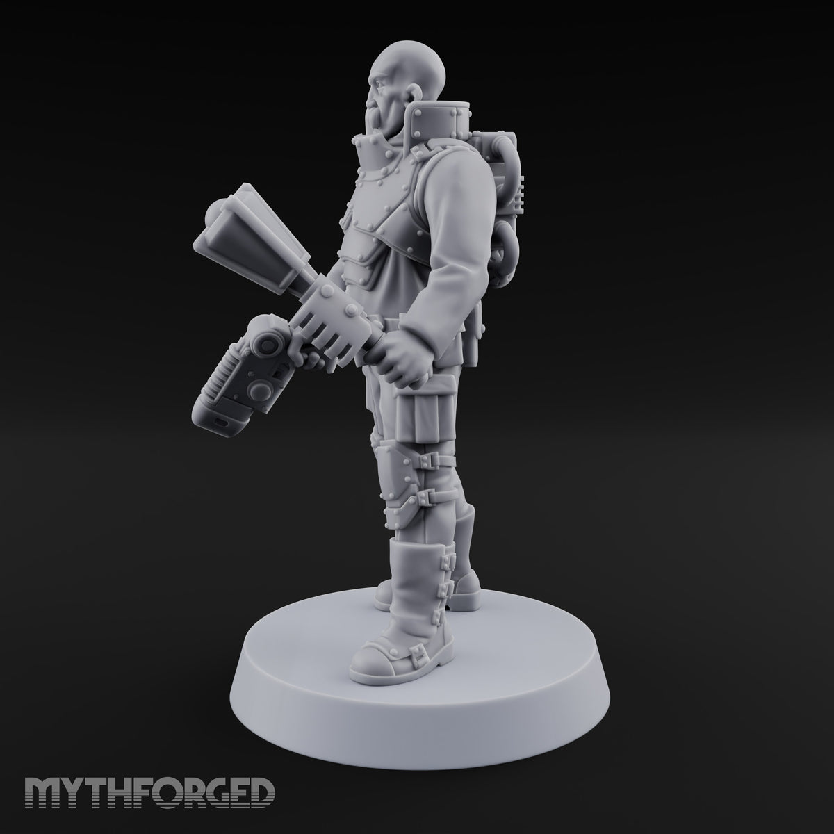 Not Here for Small Talk Human Sci-Fi Soldier B — Mace and Pistol