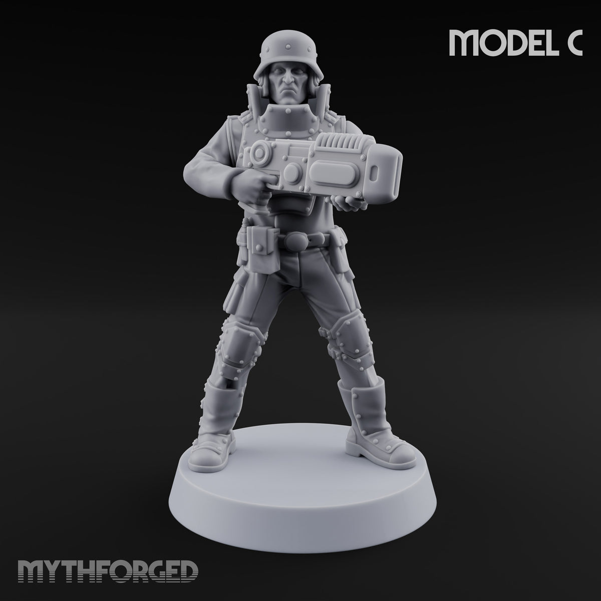 Not Here for Small Talk Human Gas-Masked Sci-Fi Soldiers — C · Gun 1 + Gun 2 + Gun 3 + Gun 4 + Gun 5 + Gun 6