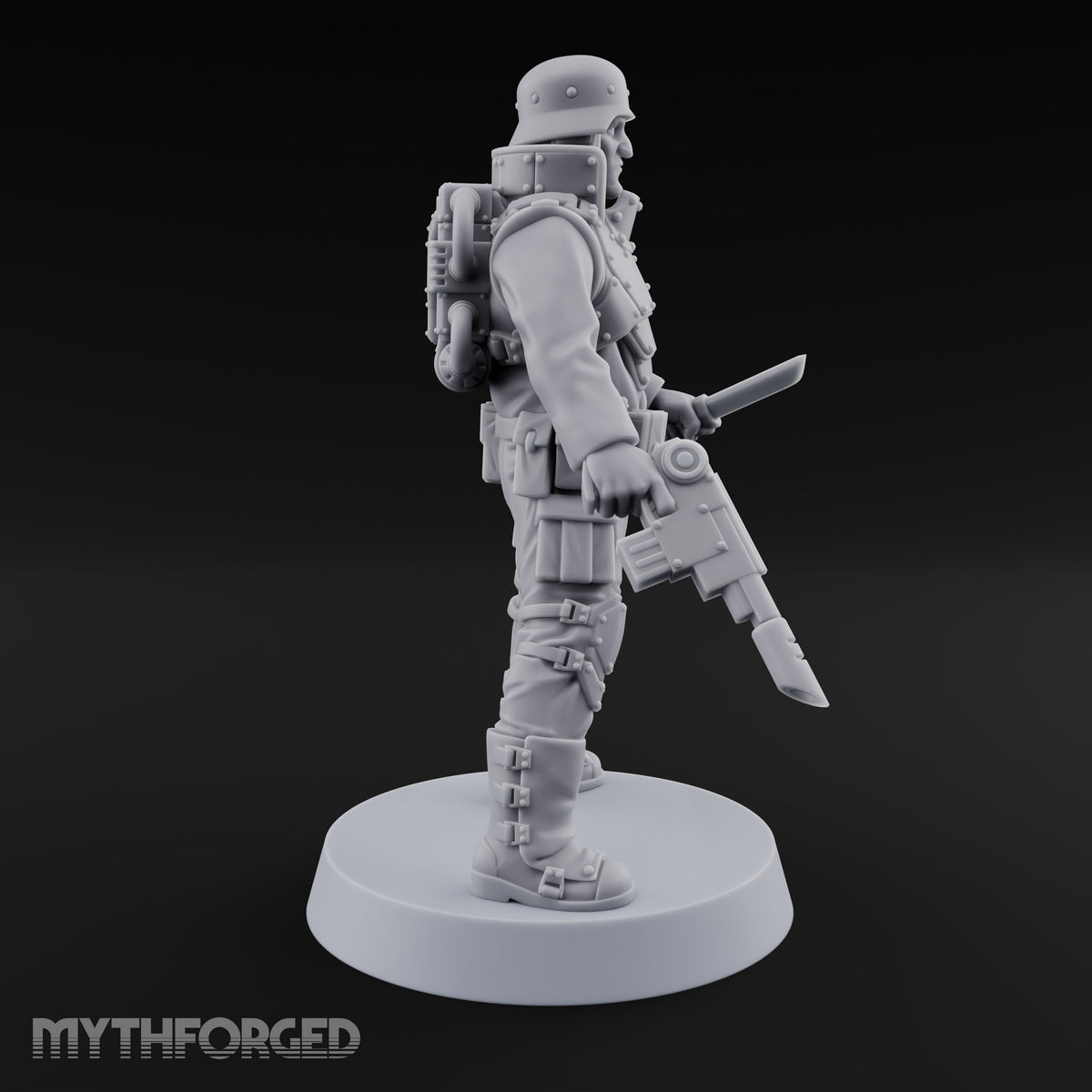 Not Here for Small Talk Human Sci-Fi Soldier C — Knife and Pistol