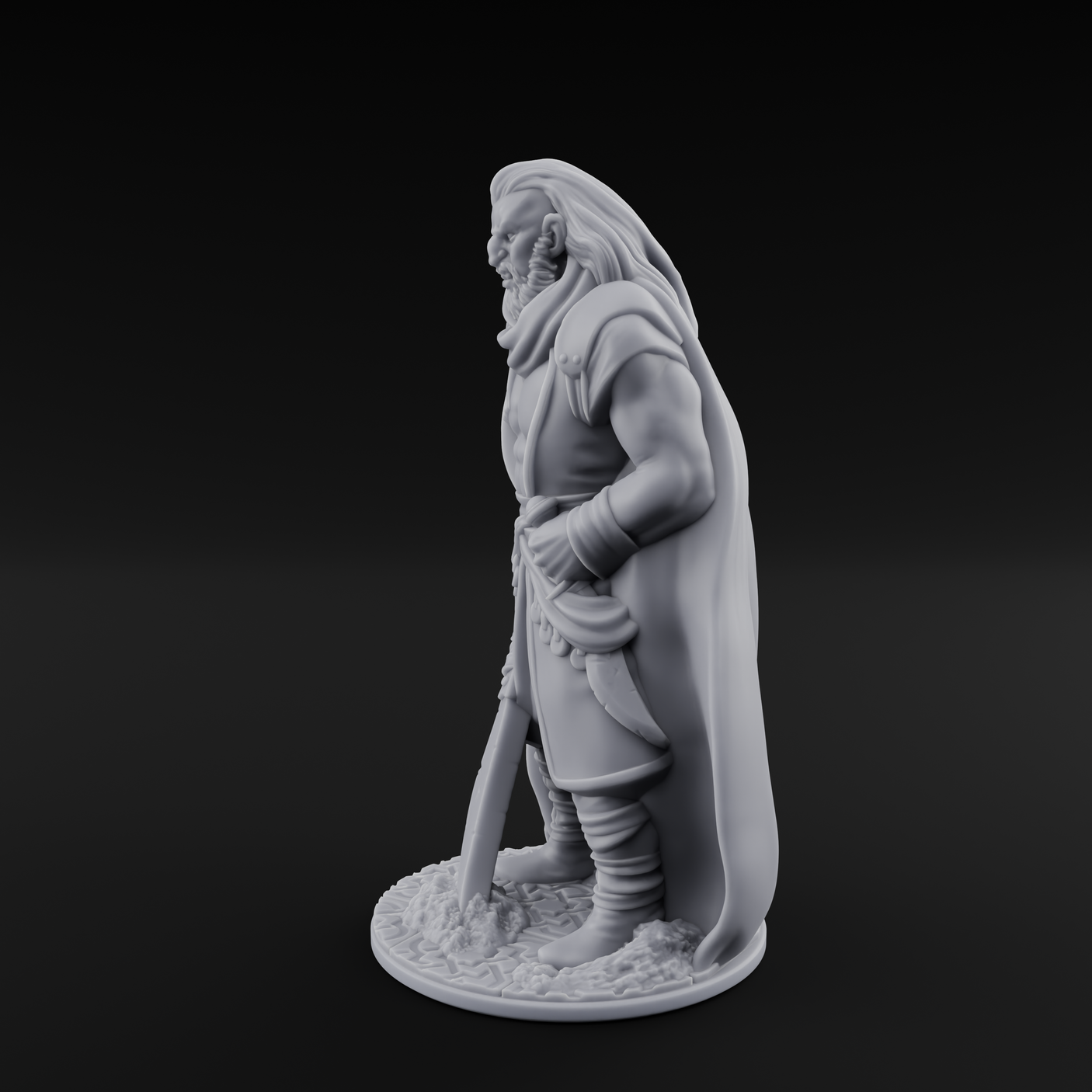 Blade Dragging Human Desert Rogue Miniature for Dungeons and Dragons, Pathfinder or other TTRPGs