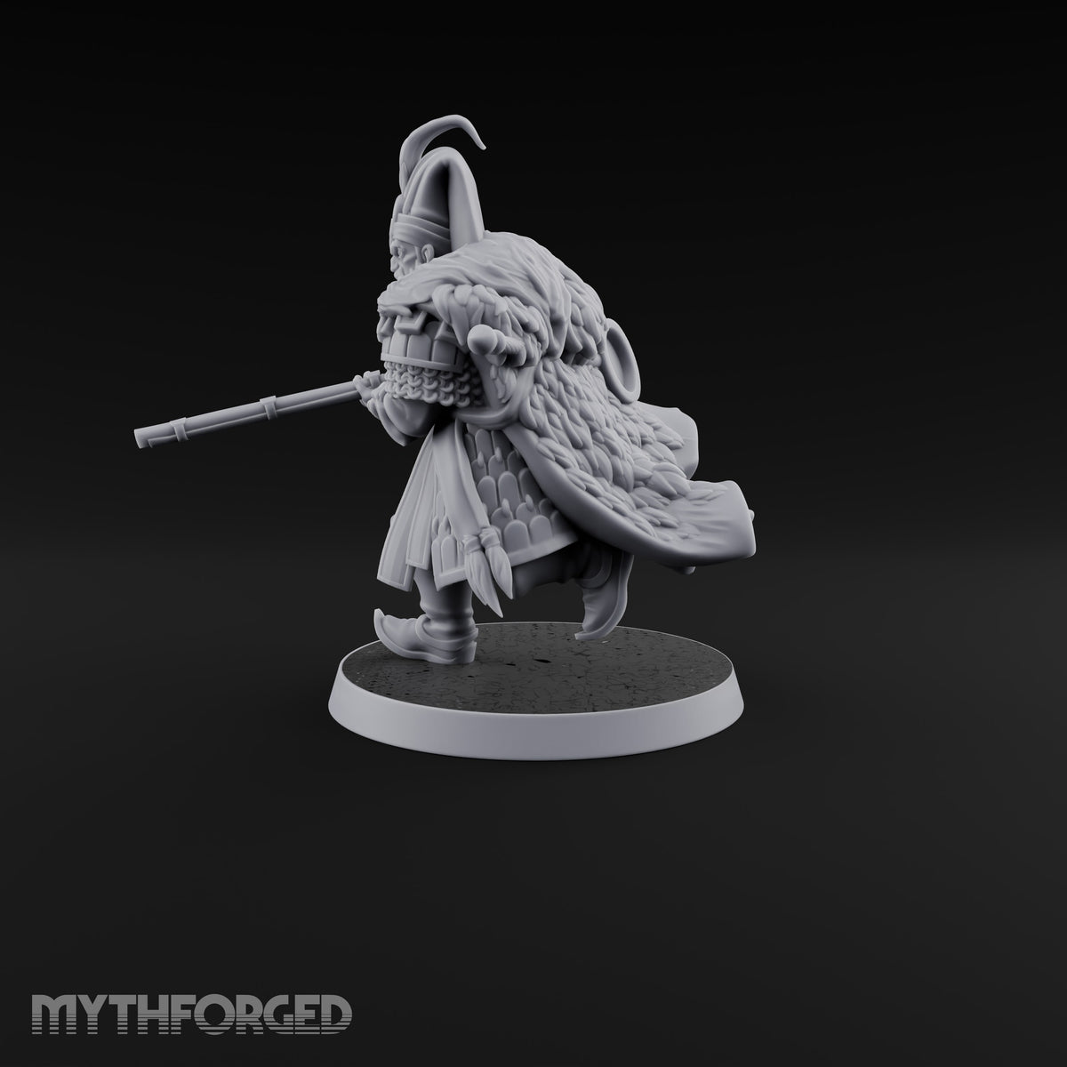 Standing to Arms Human Janissary A Miniature for Dungeons and Dragons, Pathfinder or other TTRPGs