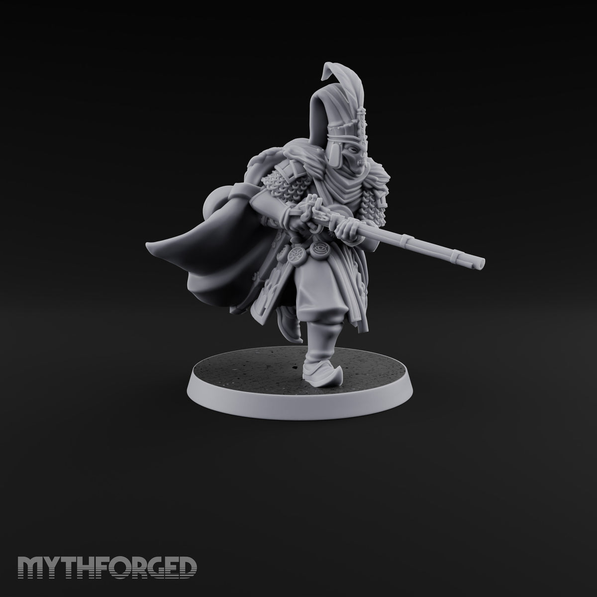 Standing to Arms Human Janissary A Miniature for Dungeons and Dragons, Pathfinder or other TTRPGs