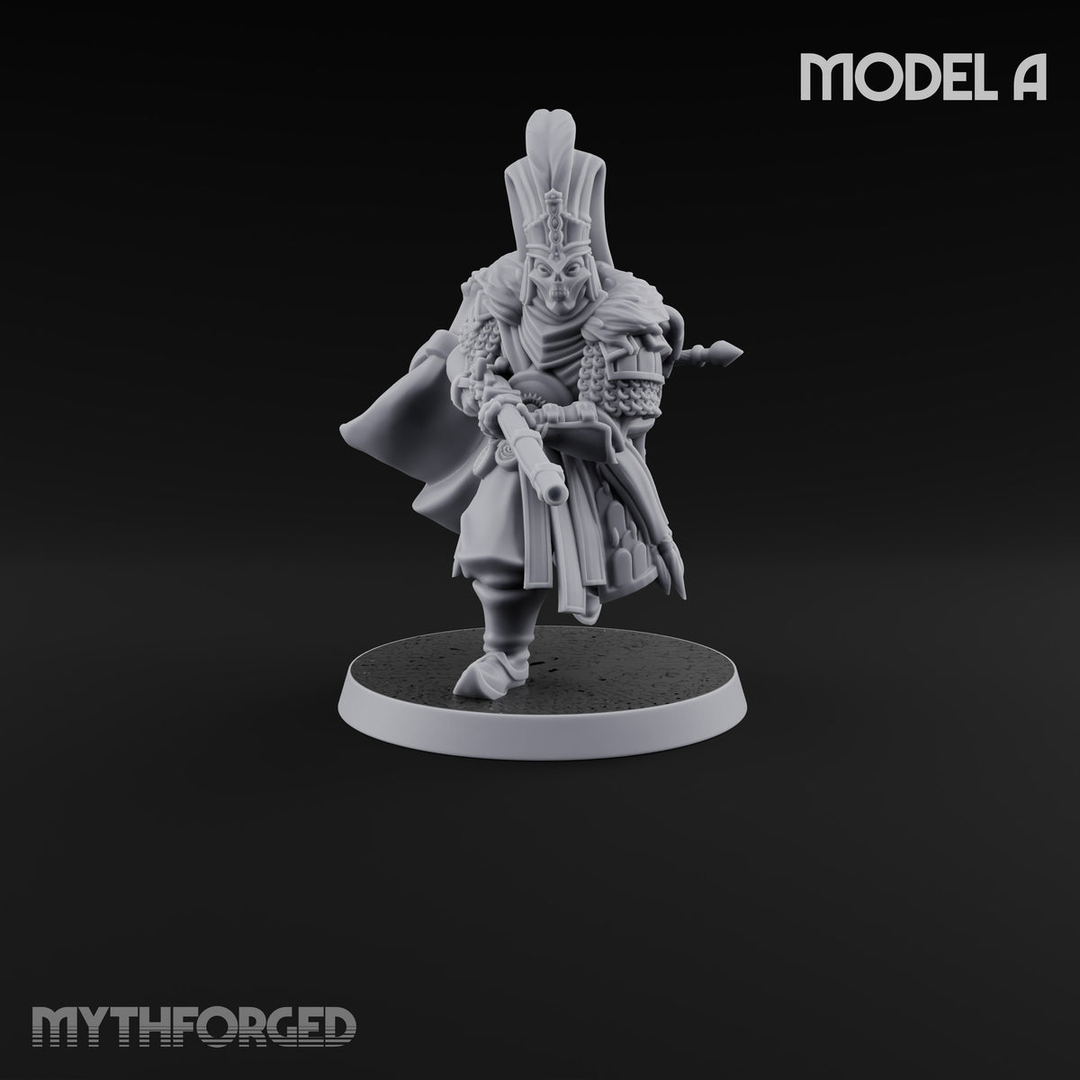 Standing to Arms Human Janissary A Miniature for Dungeons and Dragons, Pathfinder or other TTRPGs