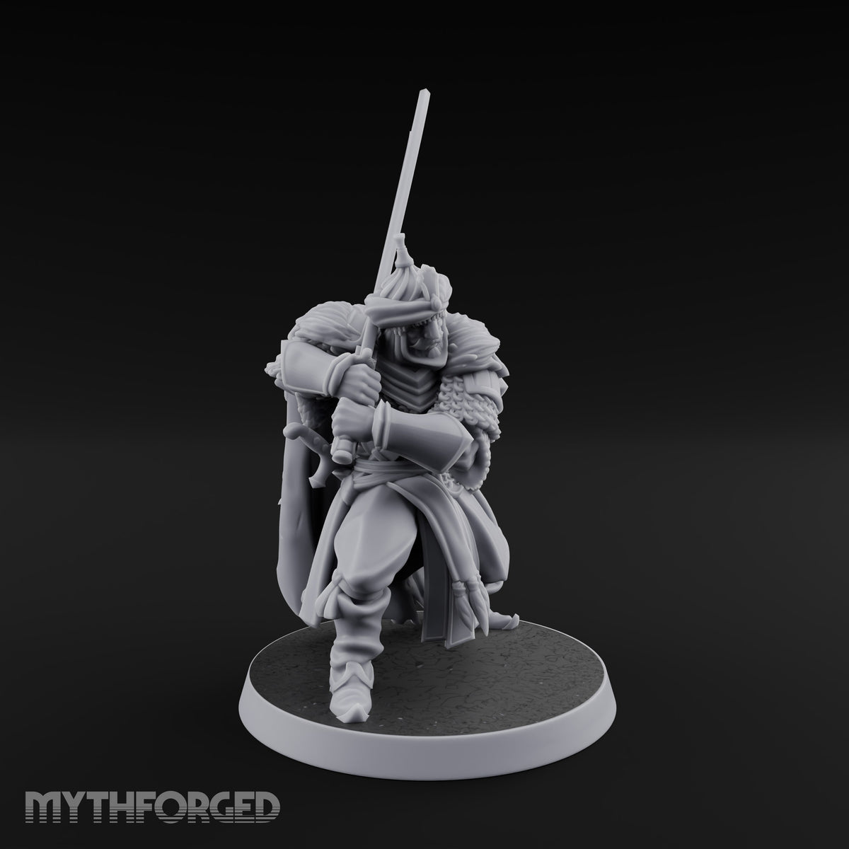 Standing to Arms Human Janissary B Miniature for Dungeons and Dragons, Pathfinder or other TTRPGs