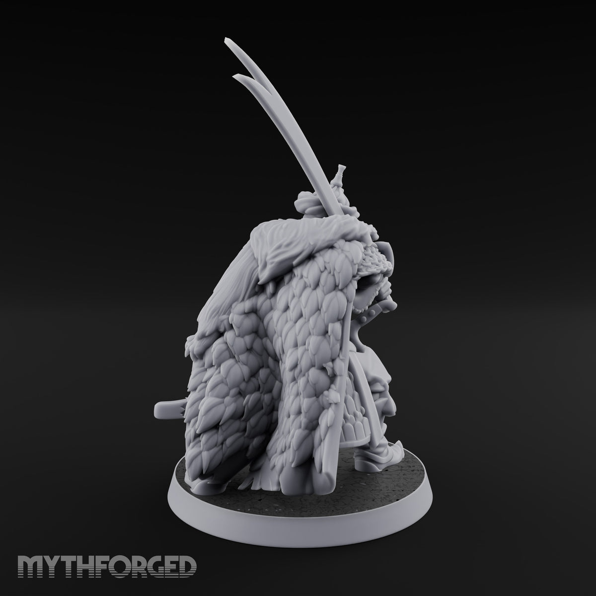 Standing to Arms Human Janissary B Miniature for Dungeons and Dragons, Pathfinder or other TTRPGs