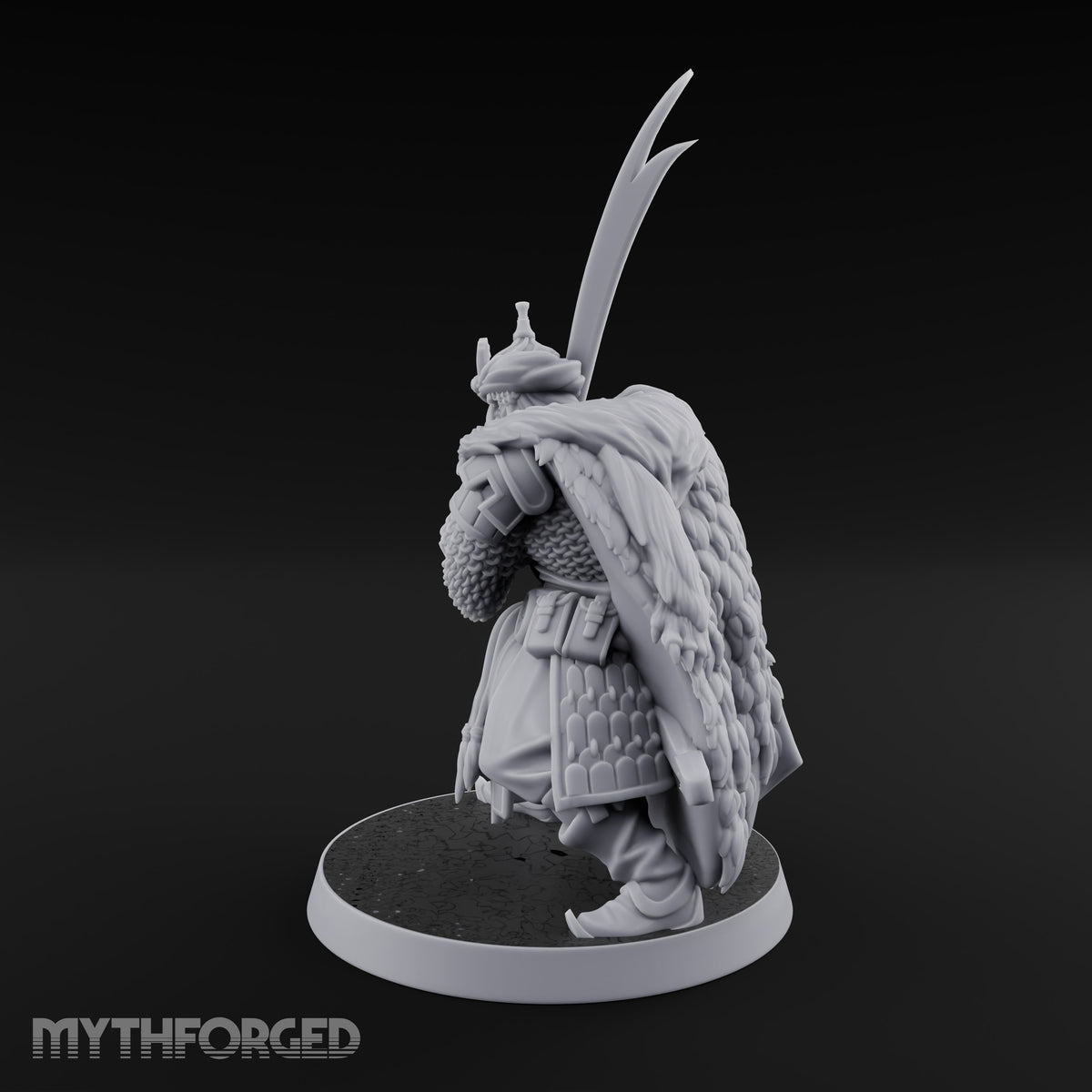 Standing to Arms Human Janissary B Miniature for Dungeons and Dragons, Pathfinder or other TTRPGs