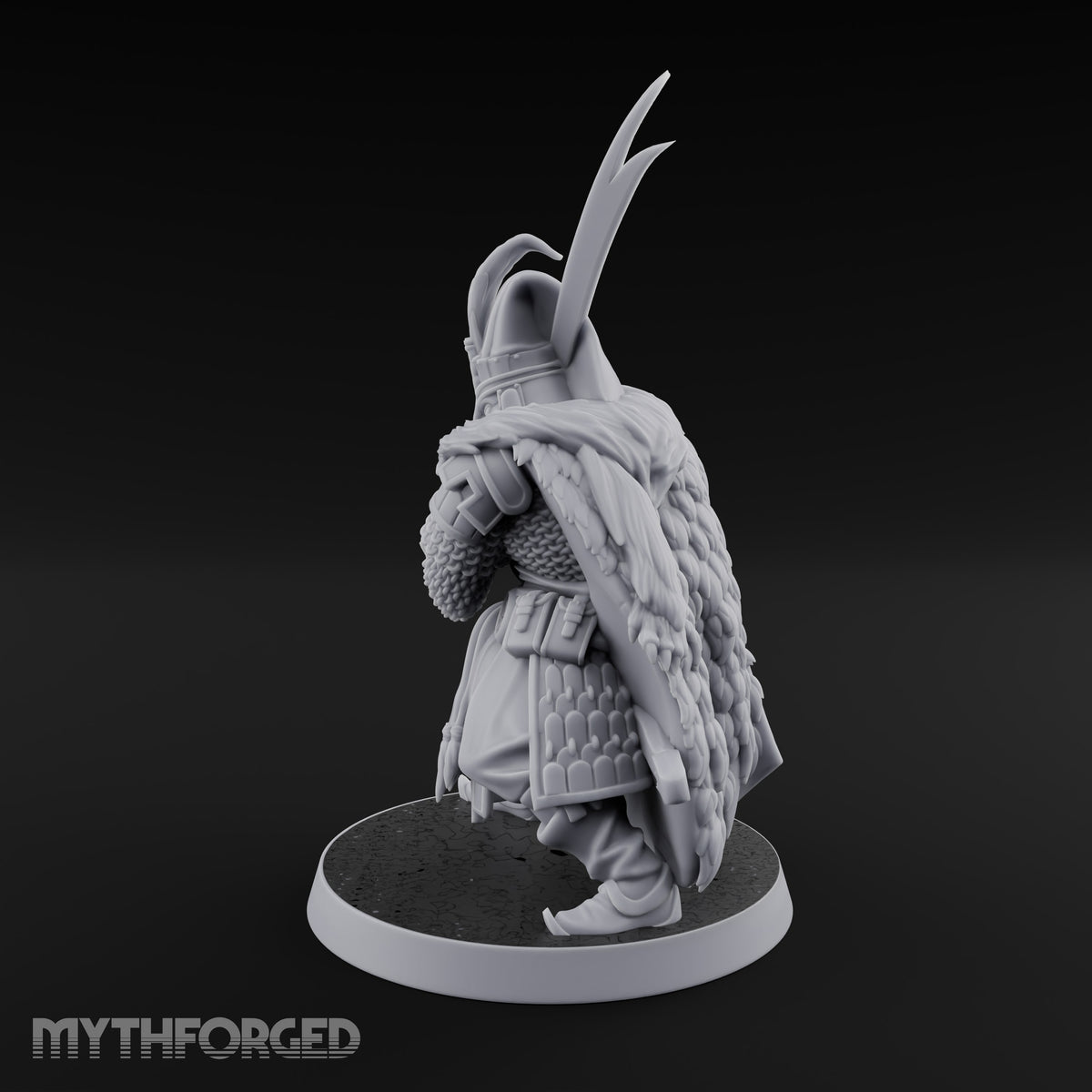 Standing to Arms Human Janissary B Miniature for Dungeons and Dragons, Pathfinder or other TTRPGs