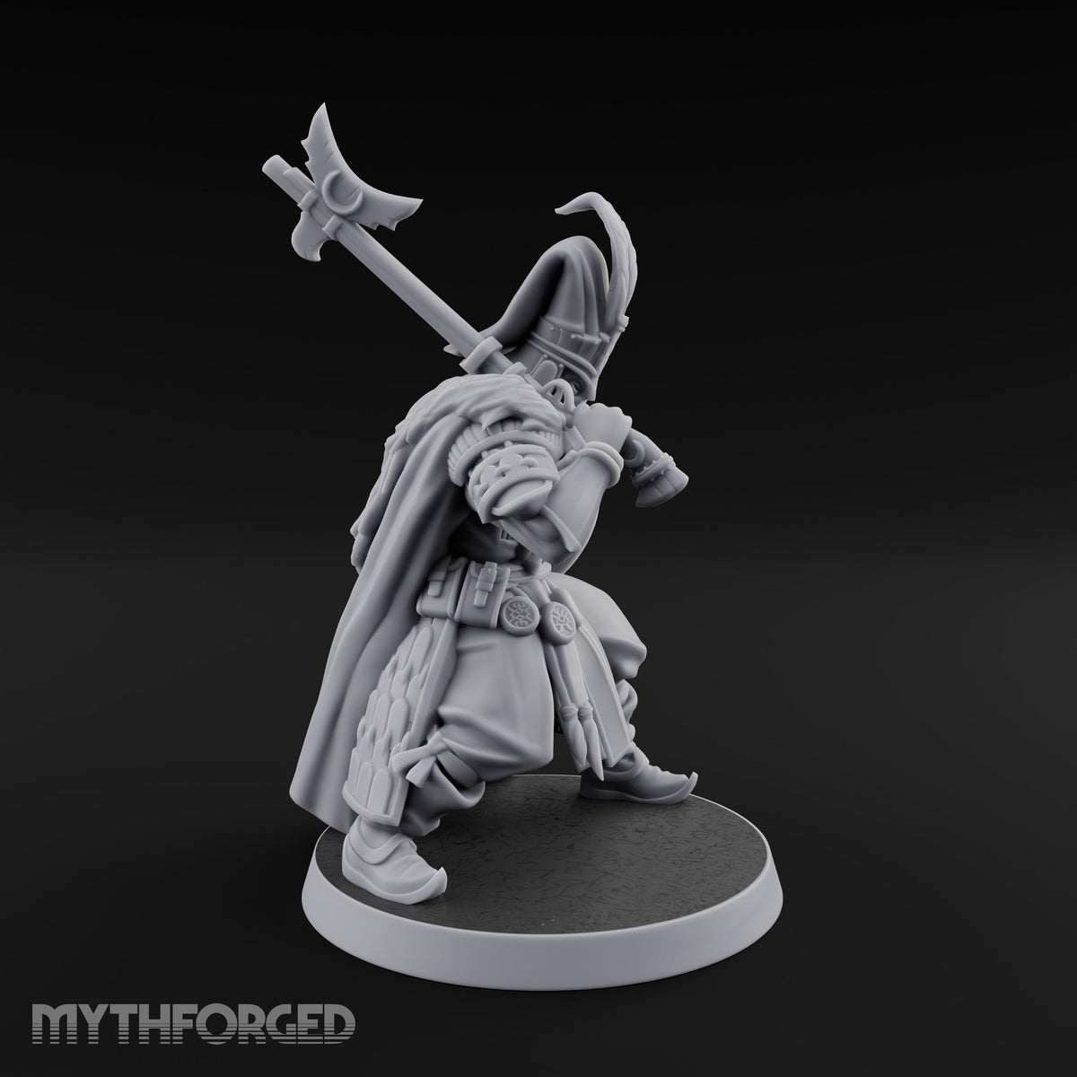 Standing to Arms Human Janissary C Miniature for Dungeons and Dragons, Pathfinder or other TTRPGs