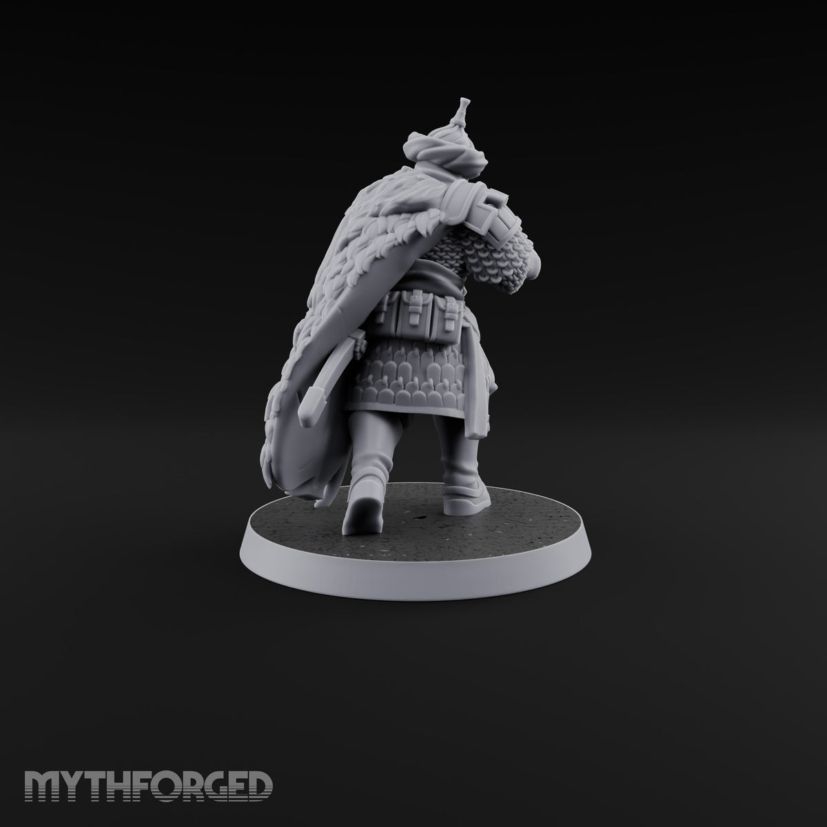 Standing to Arms Human Janissary D Miniature for Dungeons and Dragons, Pathfinder or other TTRPGs