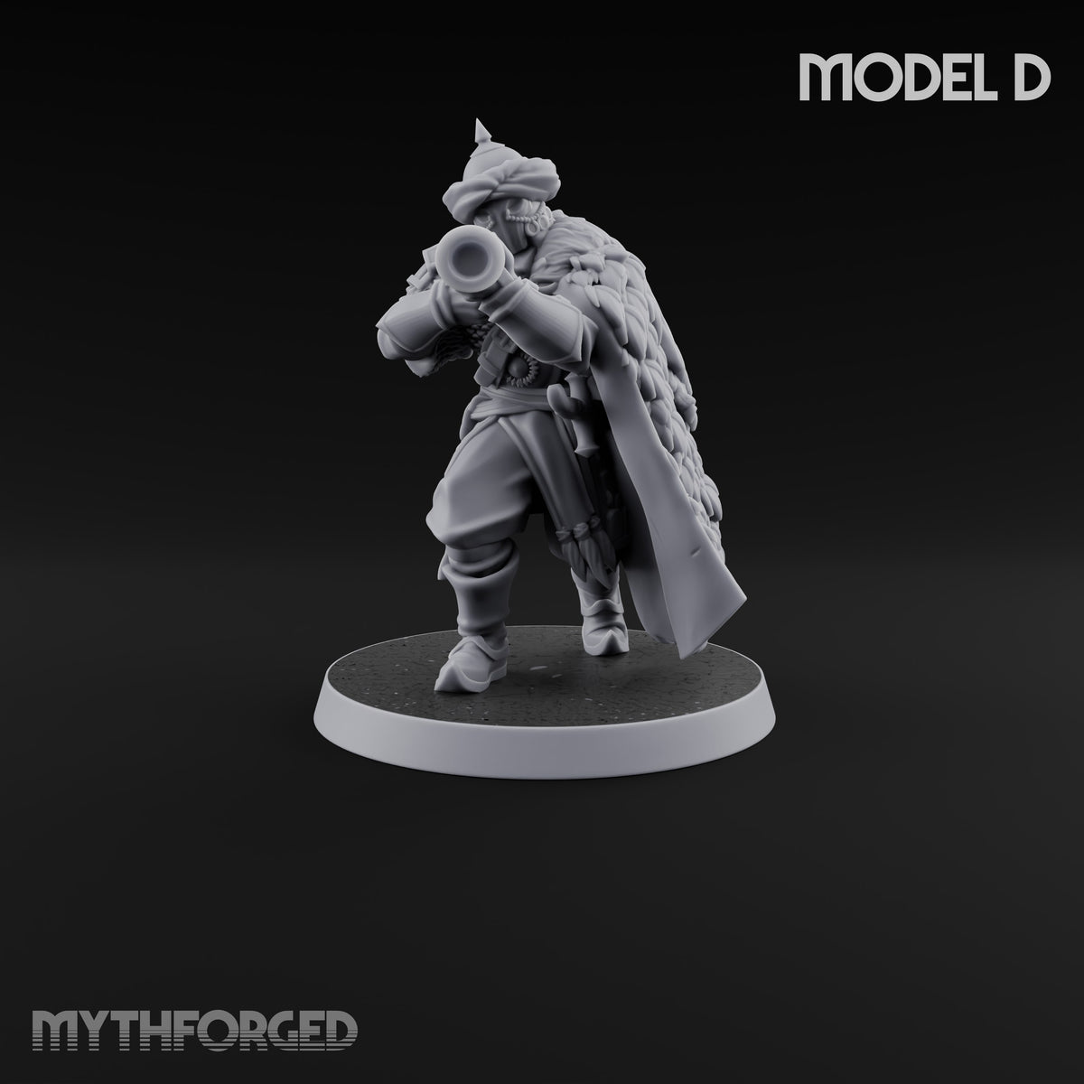 Standing to Arms Human Janissaries Miniature for Dungeons and Dragons, Pathfinder or other TTRPGs