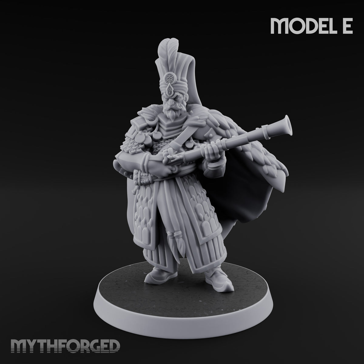 Standing to Arms Human Janissaries Miniature for Dungeons and Dragons, Pathfinder or other TTRPGs