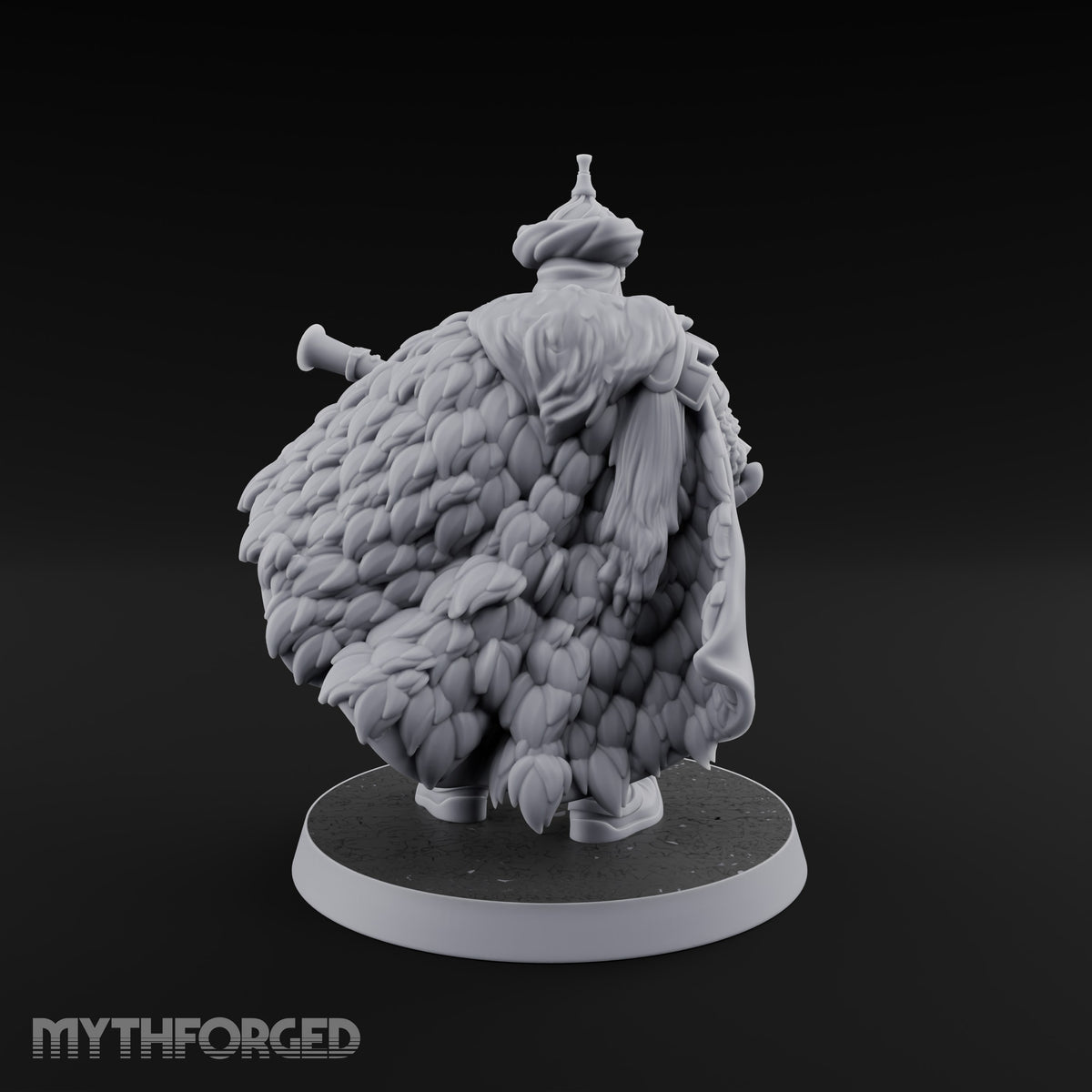 Standing to Arms Human Janissary E Miniature for Dungeons and Dragons, Pathfinder or other TTRPGs