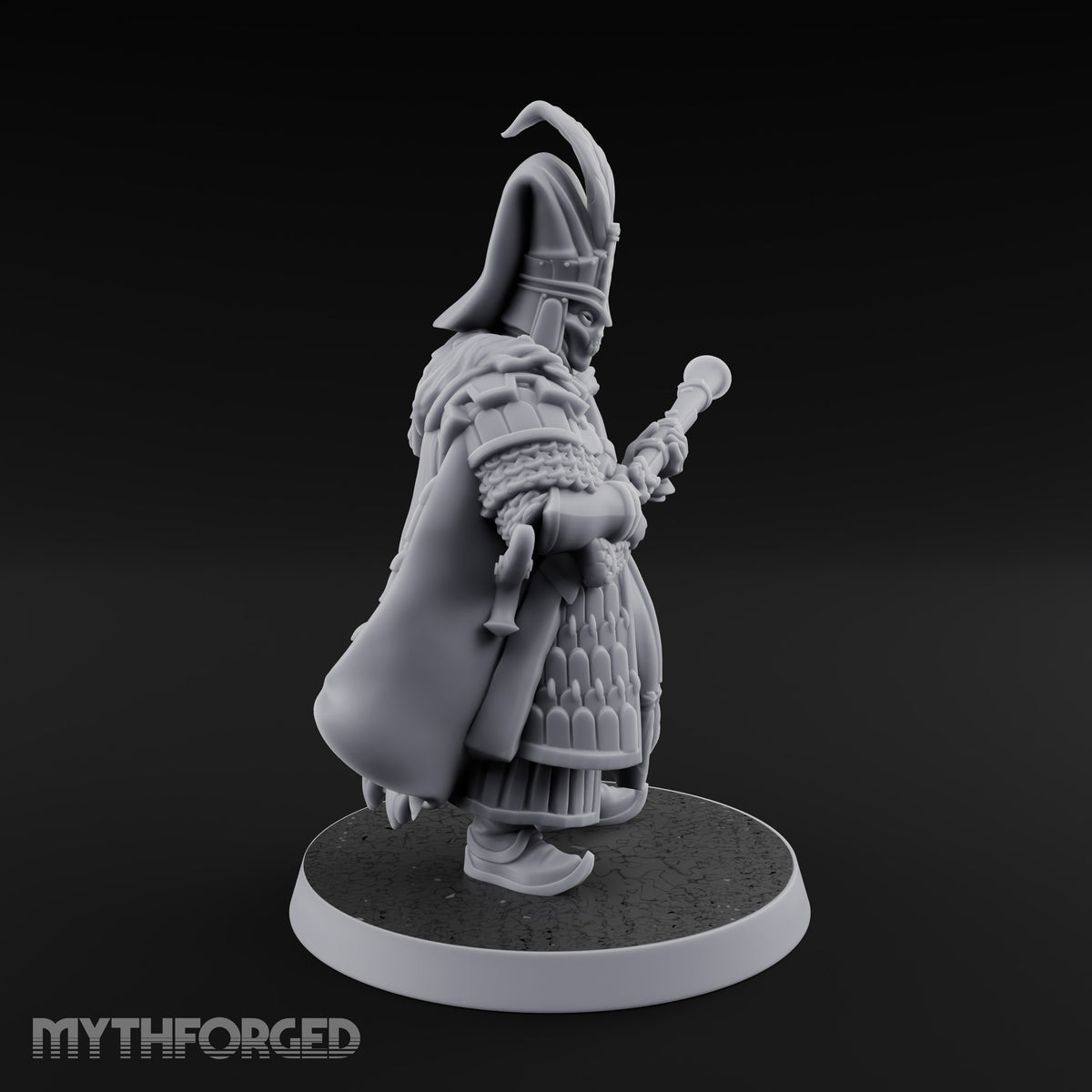 Standing to Arms Human Janissary E Miniature for Dungeons and Dragons, Pathfinder or other TTRPGs
