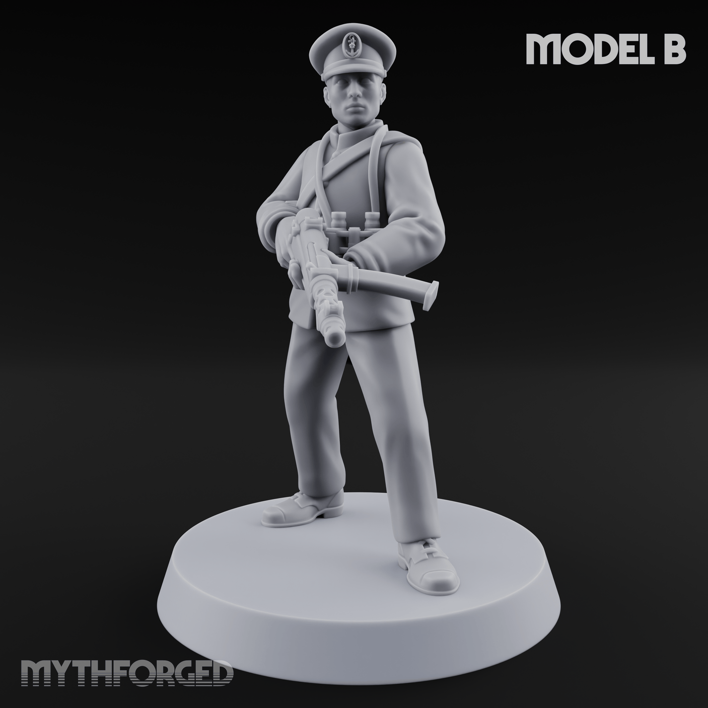 Weird War Japanese NCO Soldier B Miniature for Dungeons and Dragons, Pathfinder or other TTRPGs