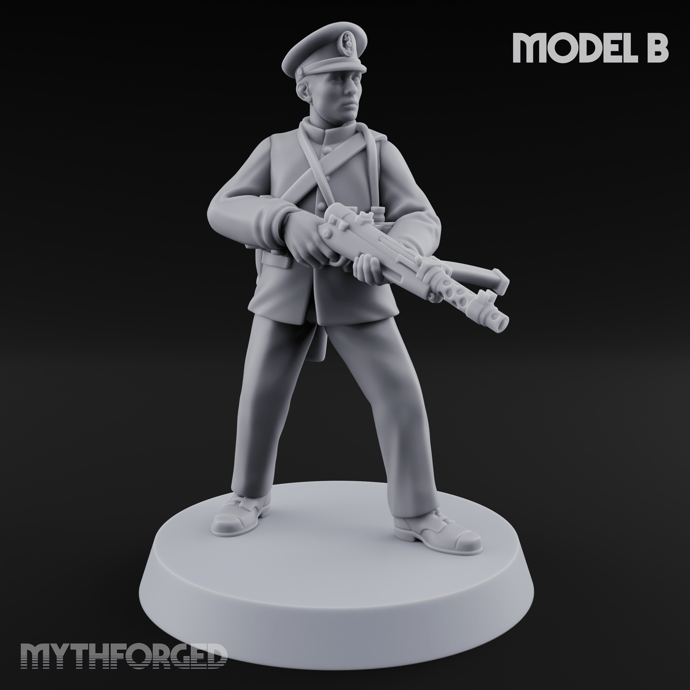 Weird War Japanese NCO Soldier B Miniature for Dungeons and Dragons, Pathfinder or other TTRPGs