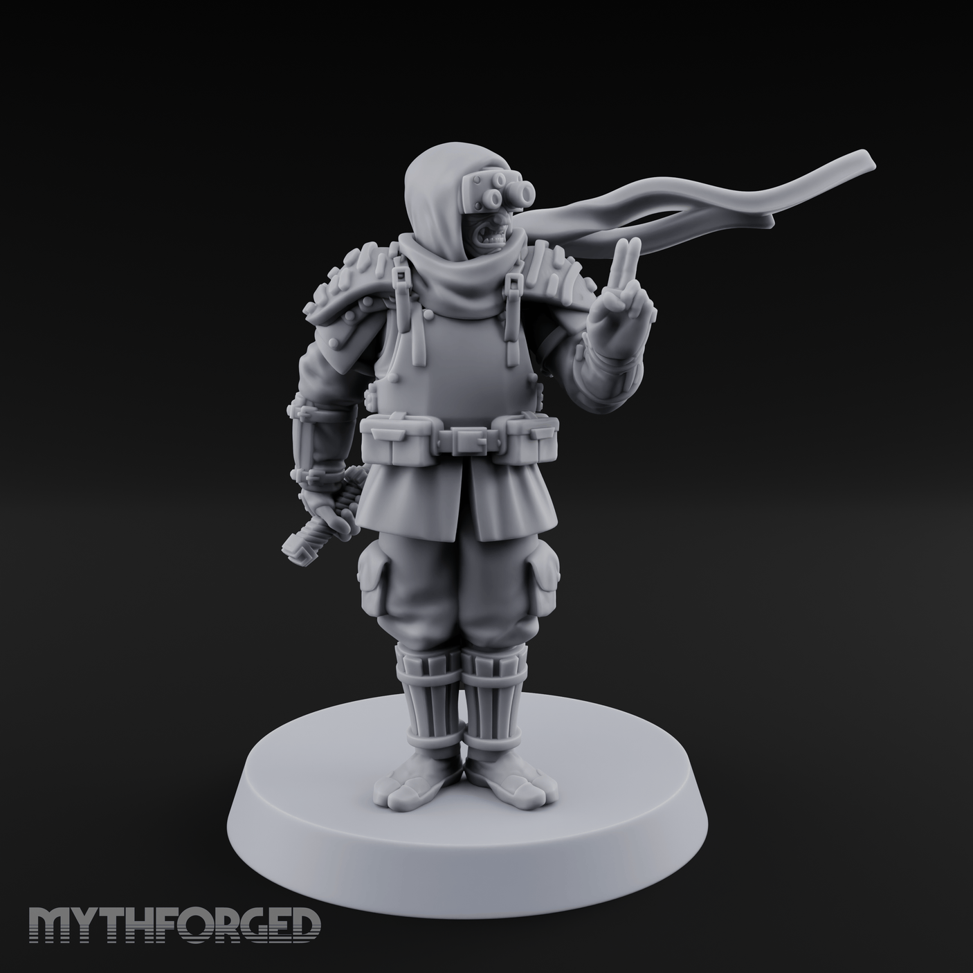 Weird War Japanese Ninja NCO Miniature for Dungeons and Dragons, Pathfinder or other TTRPGs
