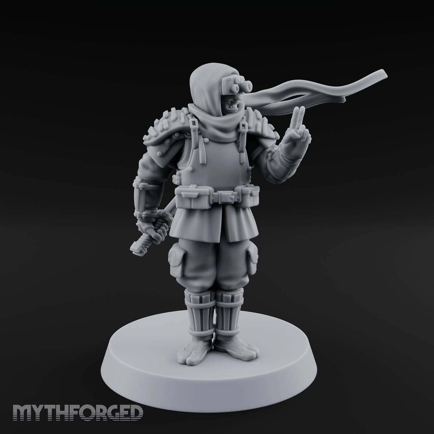 Weird War Japanese Ninja NCO Miniature for Dungeons and Dragons, Pathfinder or other TTRPGs