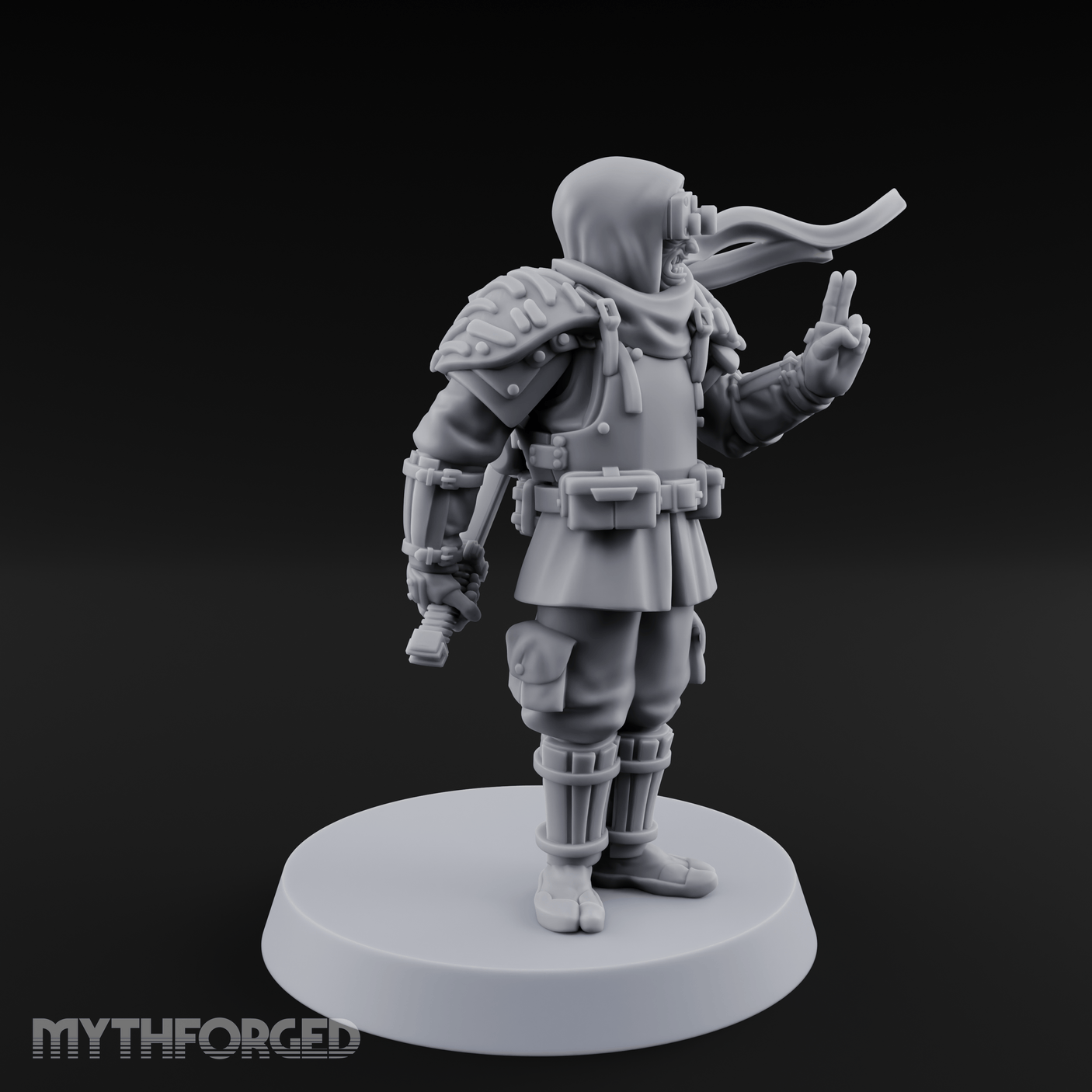 Weird War Japanese Ninja NCO Miniature for Dungeons and Dragons, Pathfinder or other TTRPGs