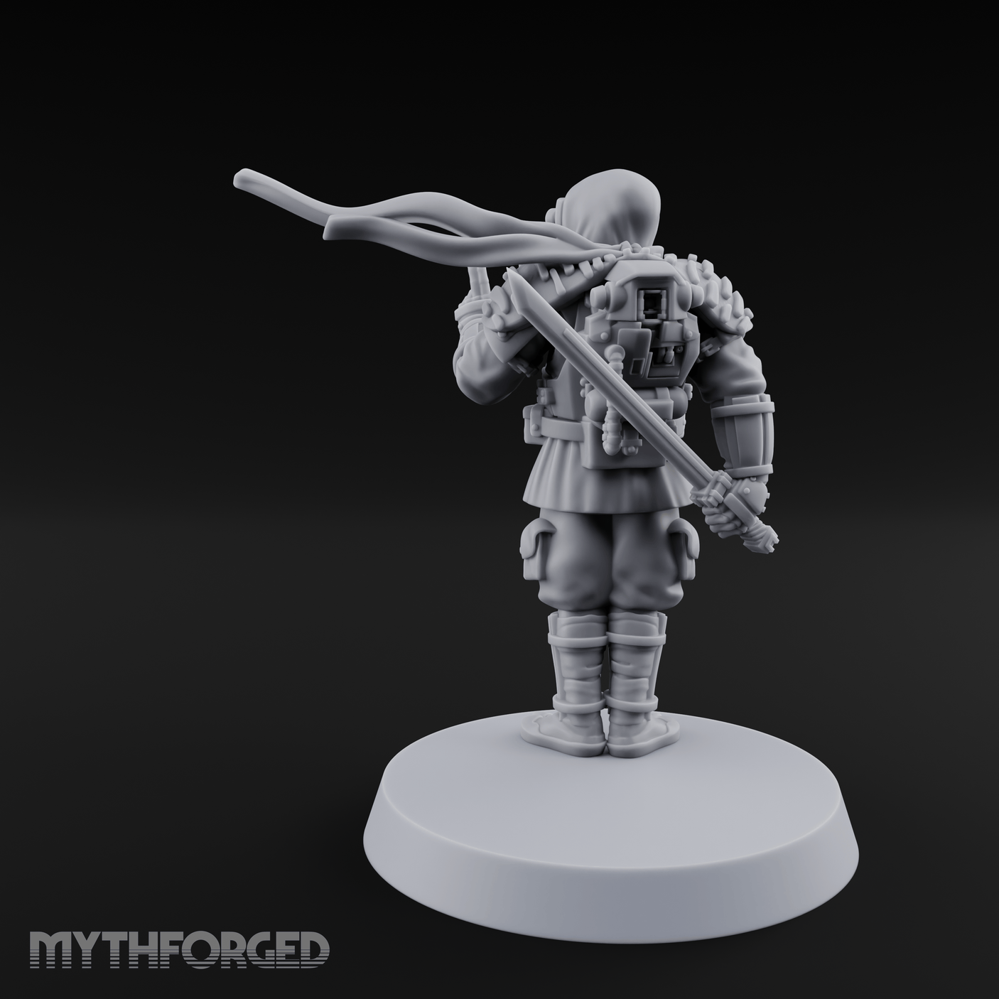 Weird War Japanese Ninja NCO Miniature for Dungeons and Dragons, Pathfinder or other TTRPGs