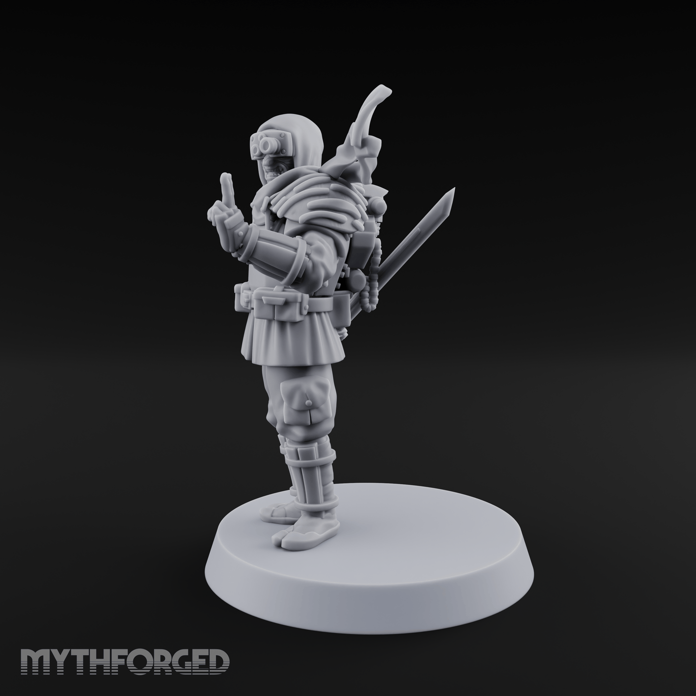 Weird War Japanese Ninja NCO Miniature for Dungeons and Dragons, Pathfinder or other TTRPGs