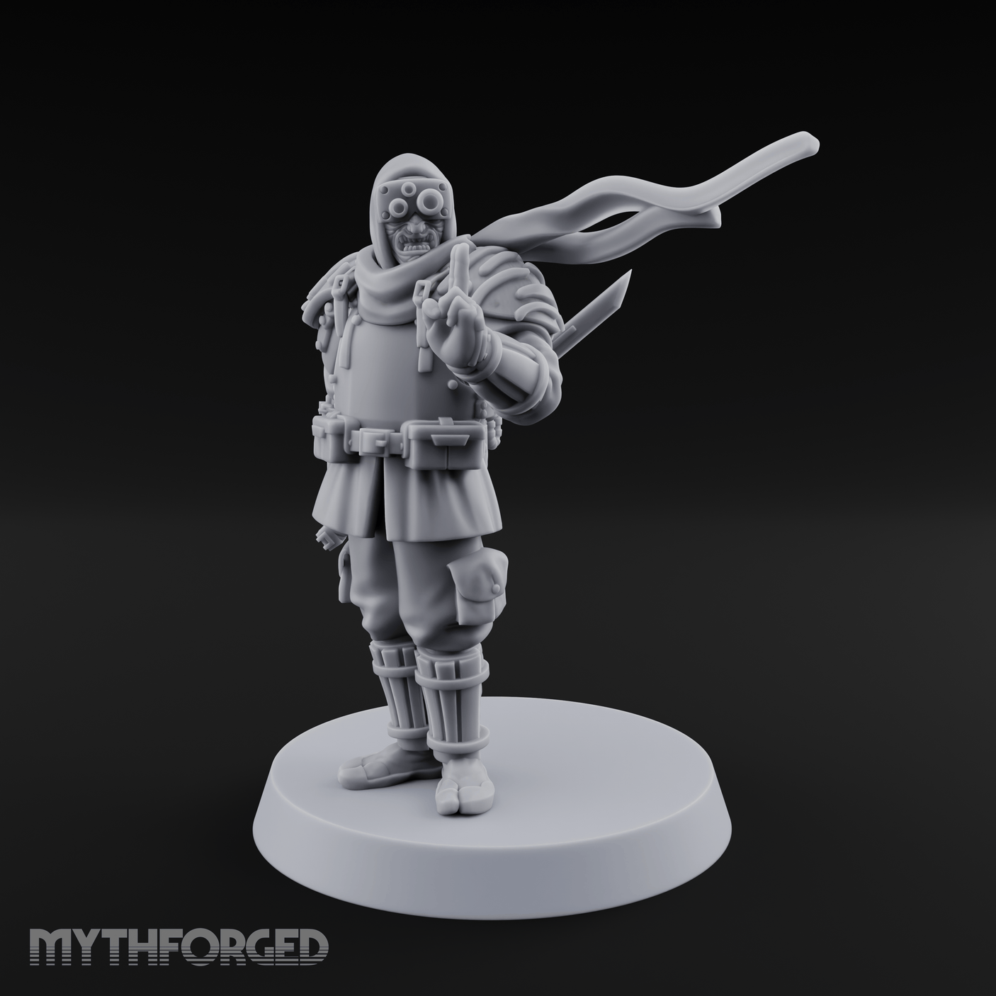 Weird War Japanese Ninja NCO Miniature for Dungeons and Dragons, Pathfinder or other TTRPGs