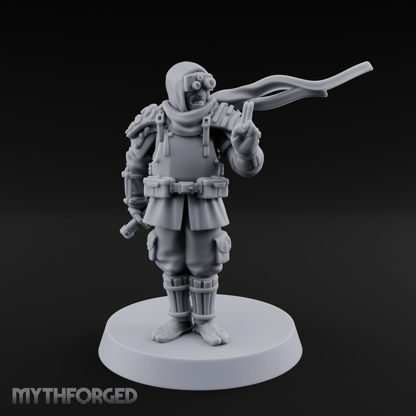 Weird War Japanese Ninja NCO Miniature for Dungeons and Dragons, Pathfinder or other TTRPGs
