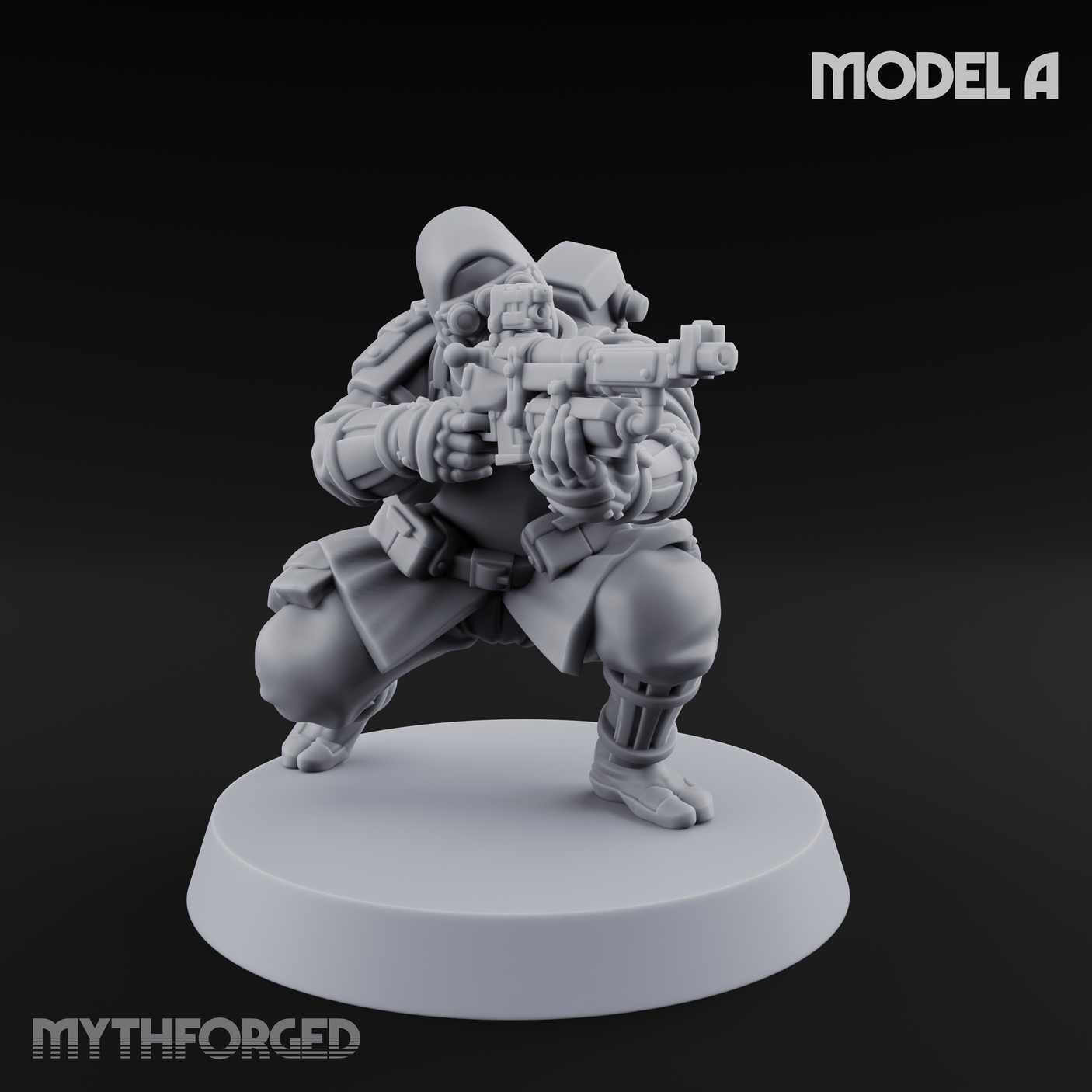 Weird War Japanese Ninja Riflemen A Miniature for Dungeons and Dragons, Pathfinder or other TTRPGs