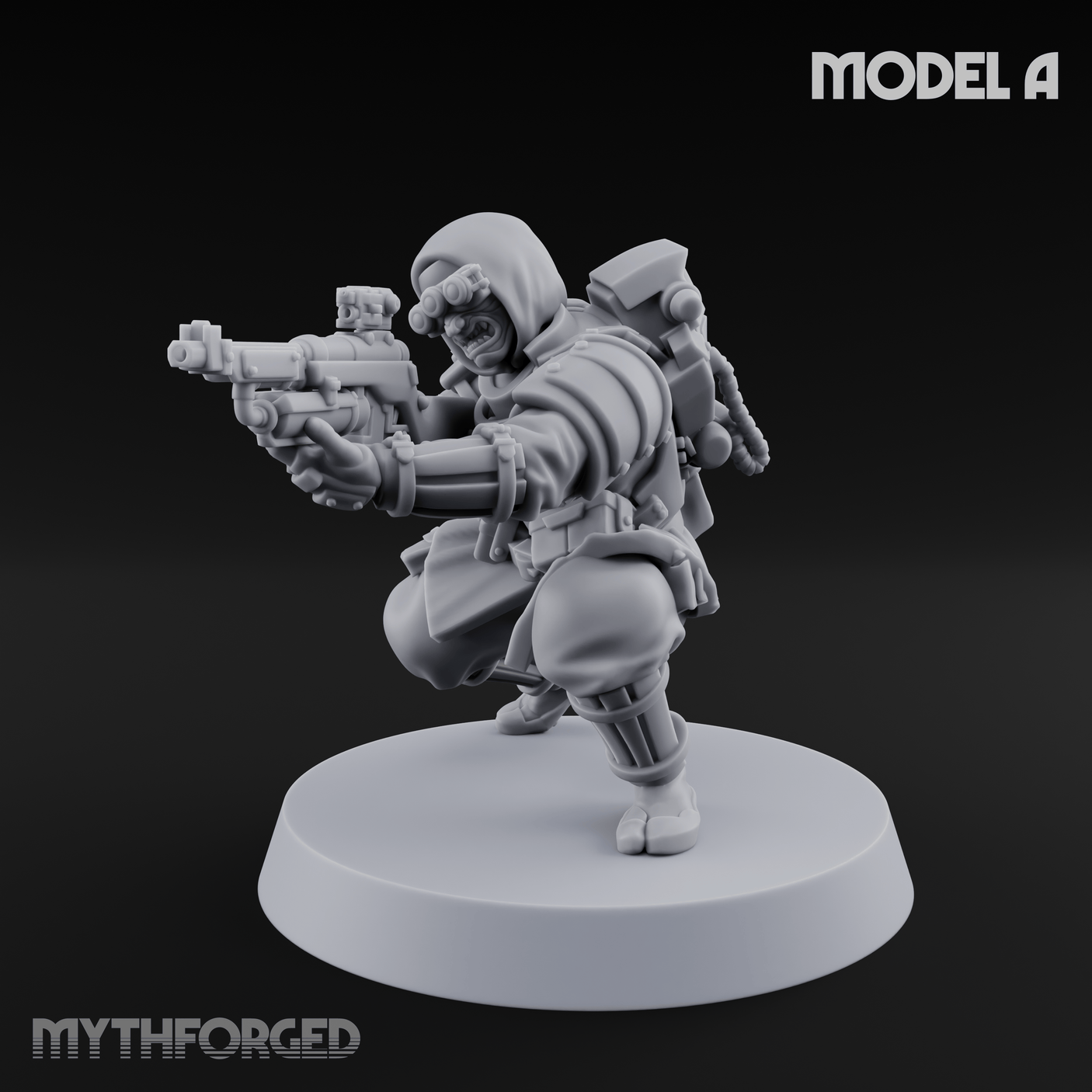 Weird War Japanese Ninja Riflemen A Miniature for Dungeons and Dragons, Pathfinder or other TTRPGs
