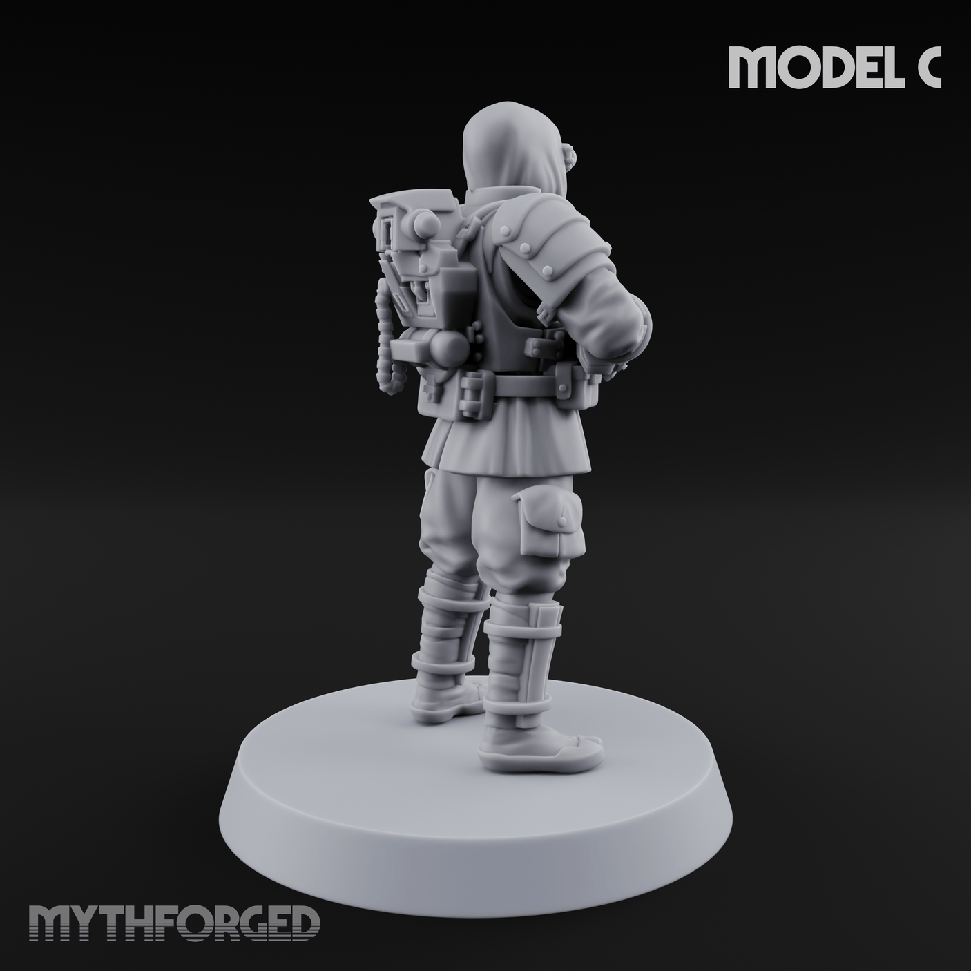 Weird War Japanese Ninja Riflemen C Miniature for Dungeons and Dragons, Pathfinder or other TTRPGs
