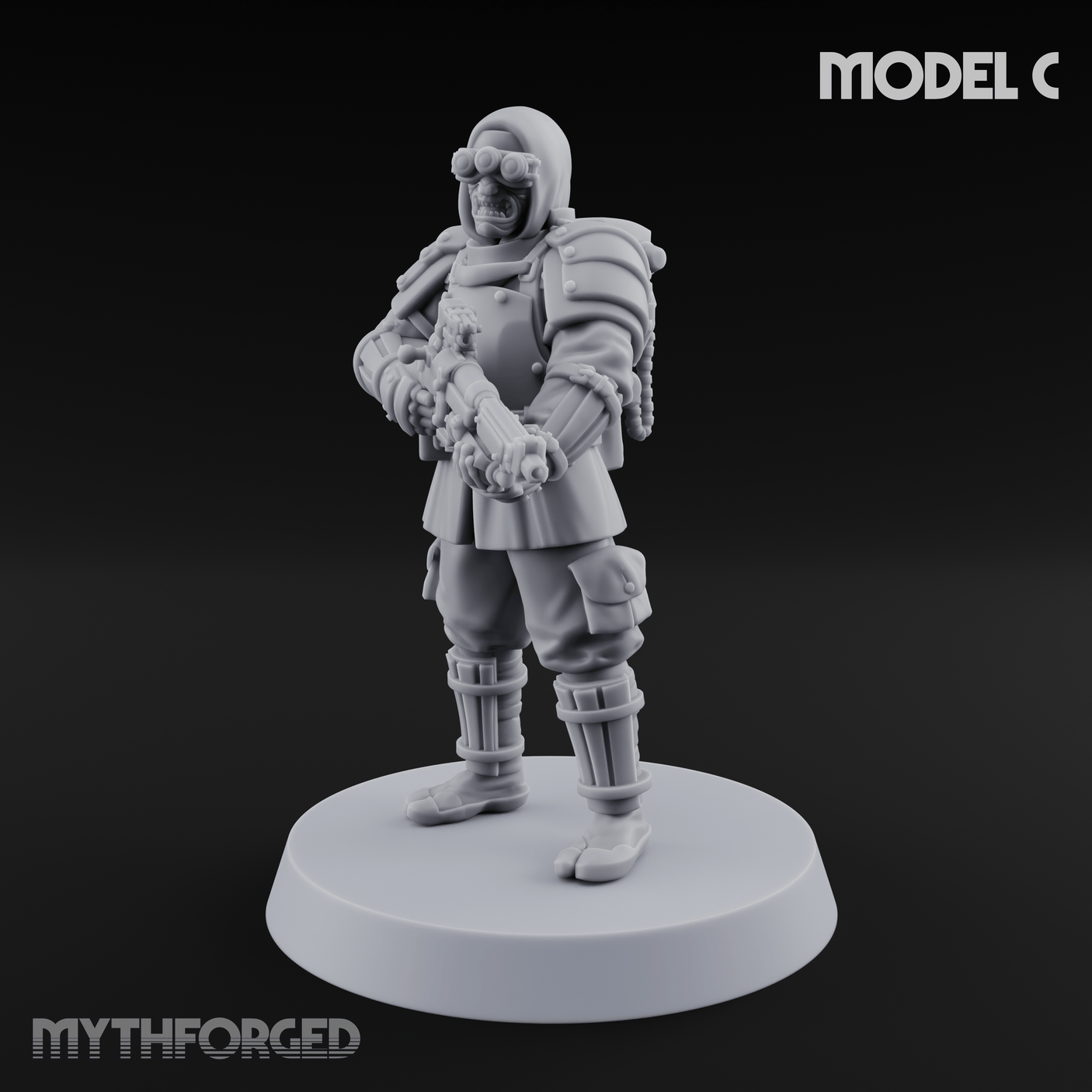Weird War Japanese Ninja Riflemen C Miniature for Dungeons and Dragons, Pathfinder or other TTRPGs