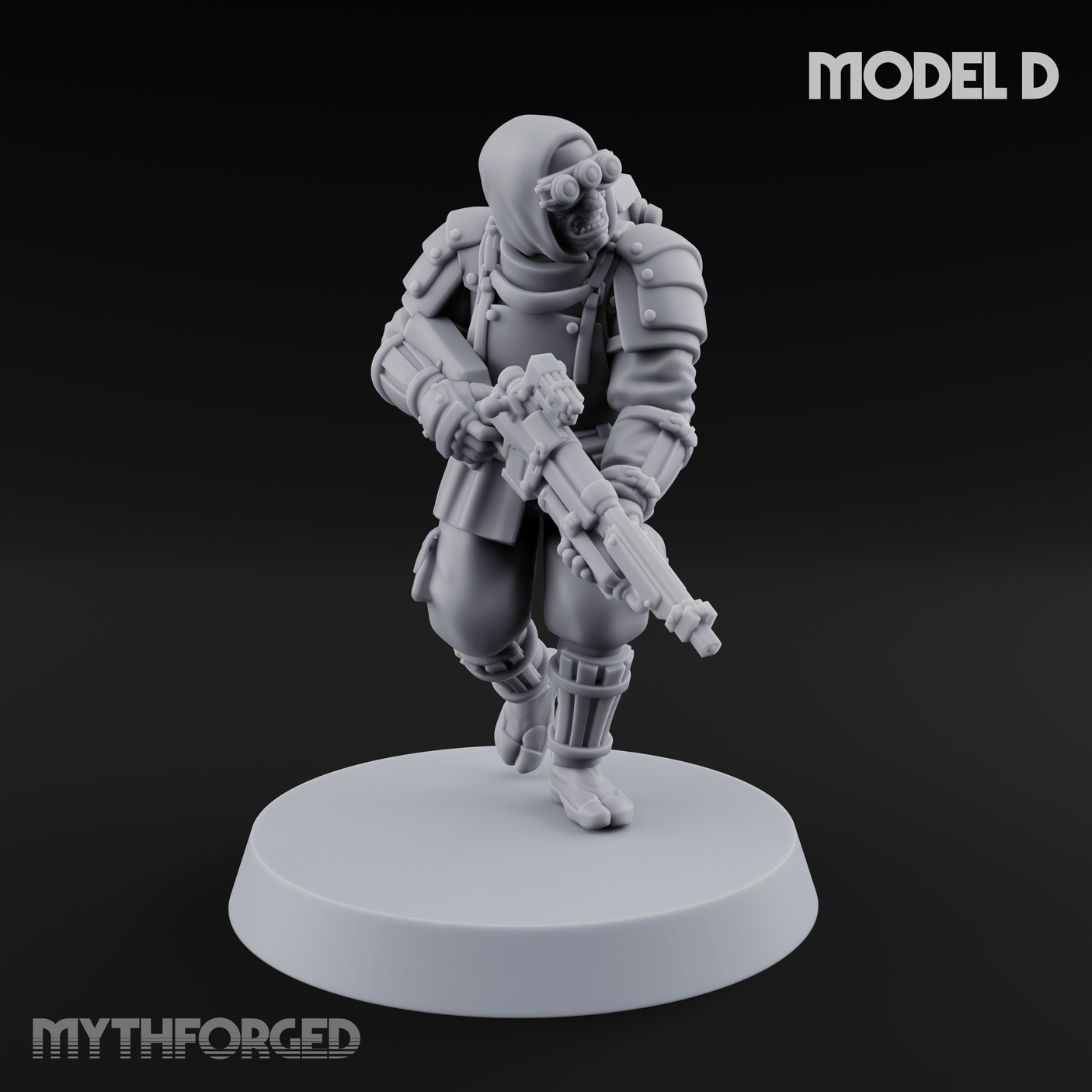 Weird War Japanese Ninja Riflemen Miniature for Dungeons and Dragons, Pathfinder or other TTRPGs