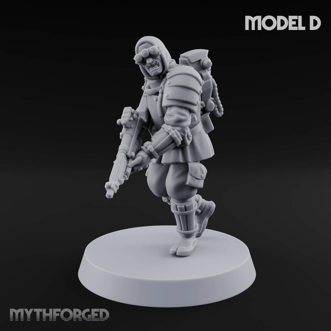 Weird War Japanese Ninja Riflemen D Miniature for Dungeons and Dragons, Pathfinder or other TTRPGs