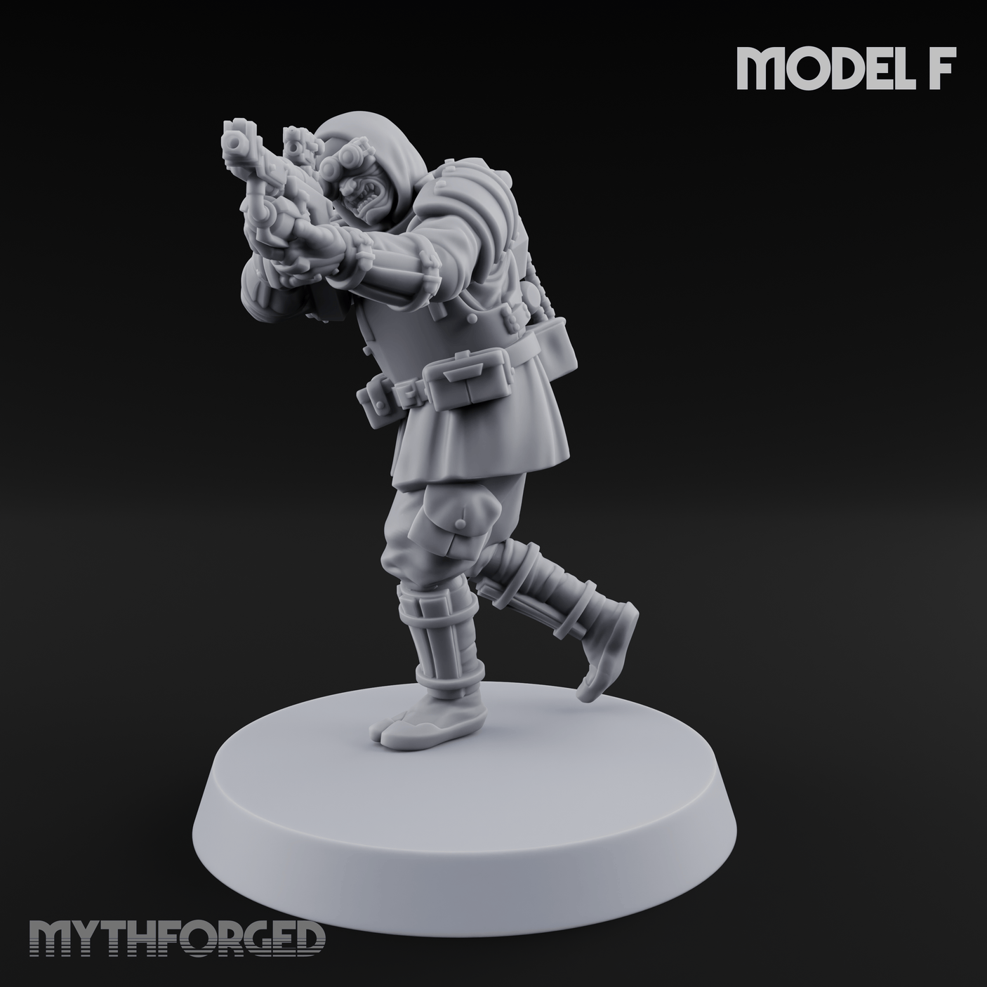 Weird War Japanese Ninja Riflemen Miniature for Dungeons and Dragons, Pathfinder or other TTRPGs