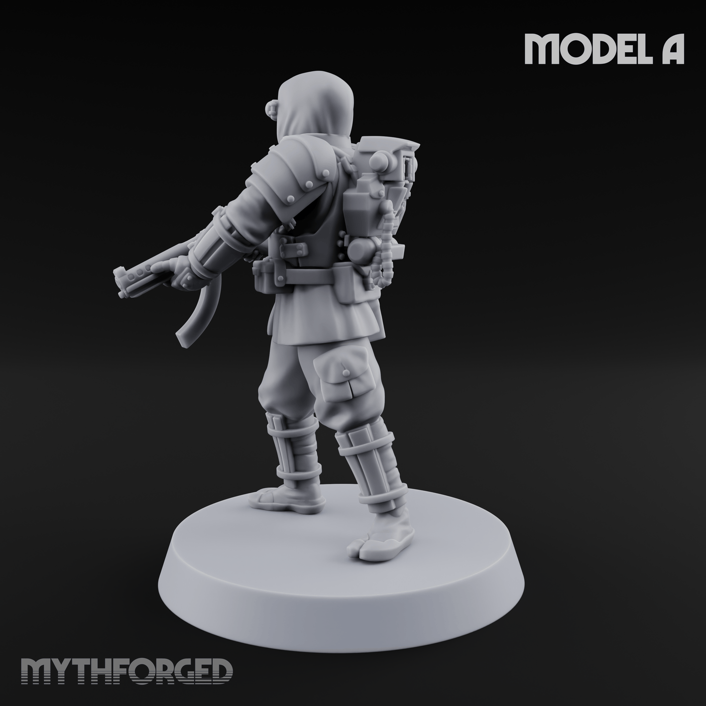 Weird War Japanese Ninja SMG Gunners A Miniature for Dungeons and Dragons, Pathfinder or other TTRPGs