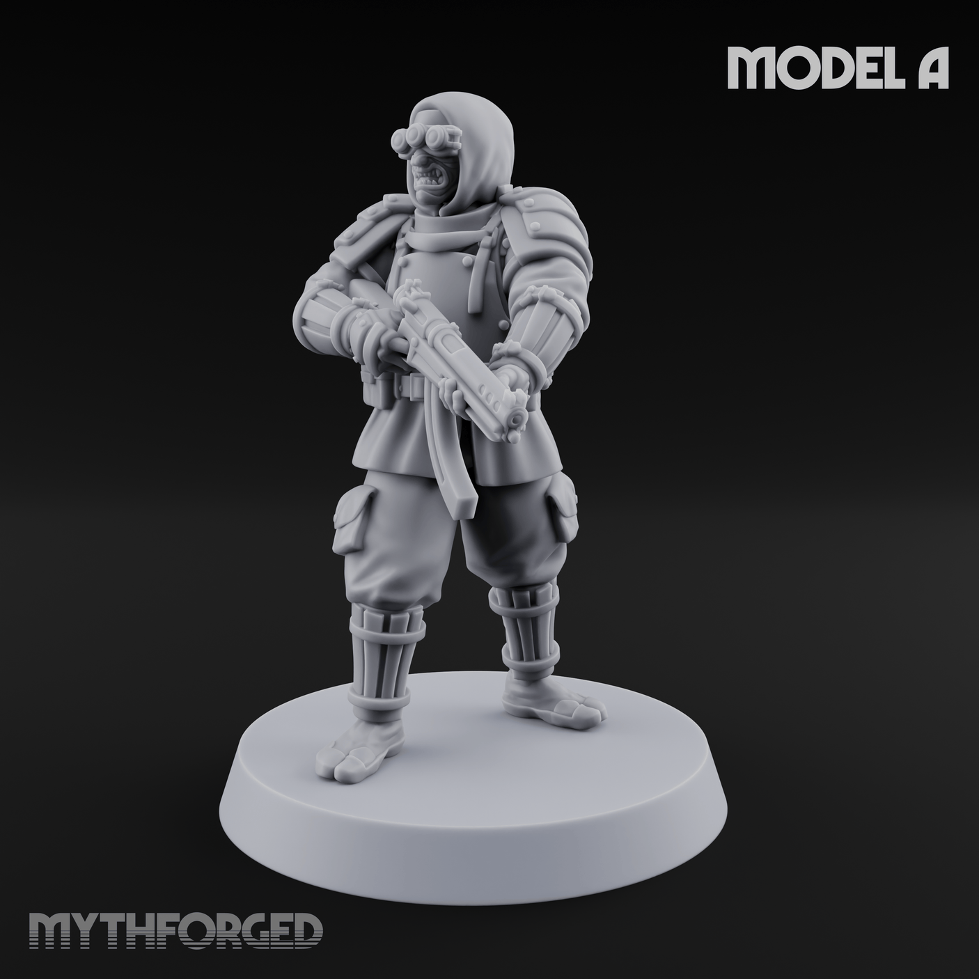 Weird War Japanese Ninja SMG Gunners A Miniature for Dungeons and Dragons, Pathfinder or other TTRPGs