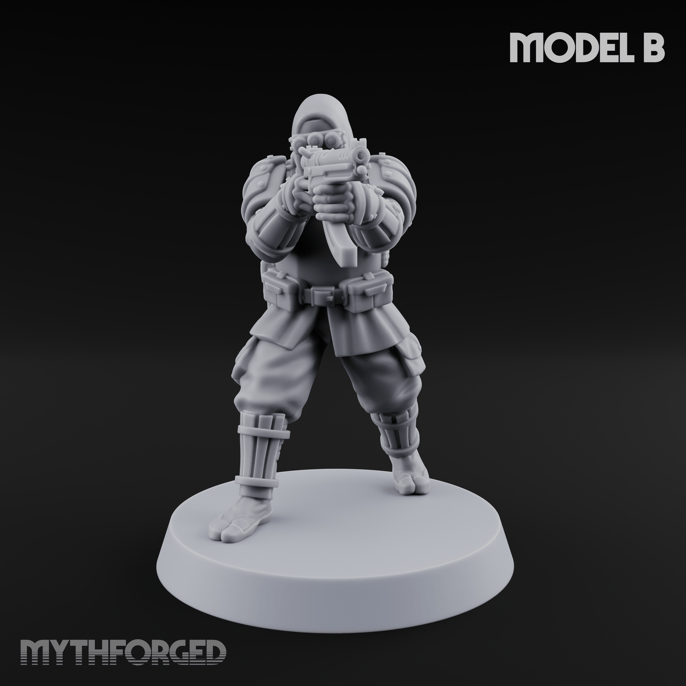 Weird War Japanese Ninja SMG Gunners B Miniature for Dungeons and Dragons, Pathfinder or other TTRPGs
