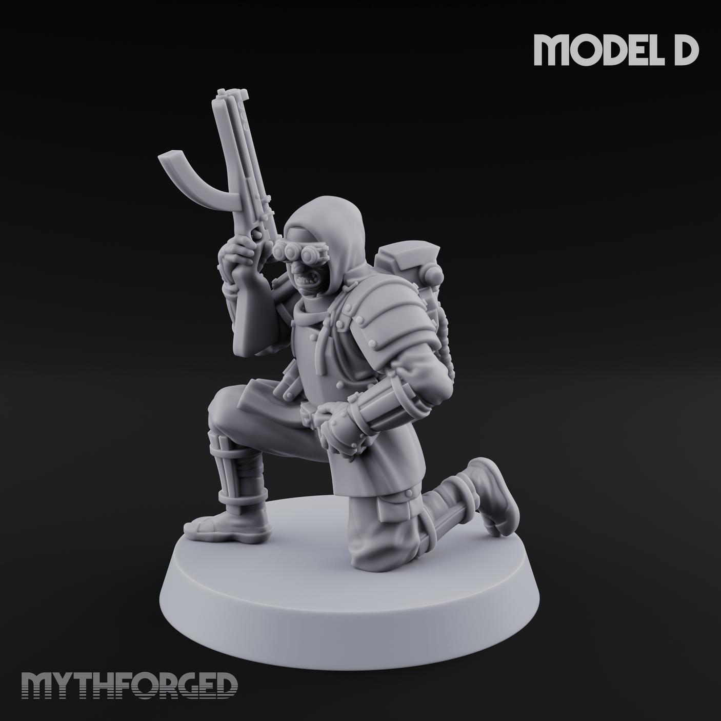 Weird War Japanese Ninja SMG Gunners D Miniature for Dungeons and Dragons, Pathfinder or other TTRPGs