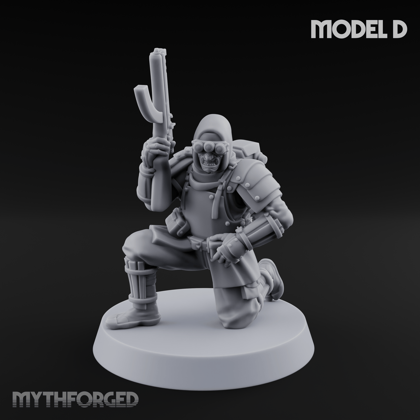 Weird War Japanese Ninja SMG Gunners D Miniature for Dungeons and Dragons, Pathfinder or other TTRPGs