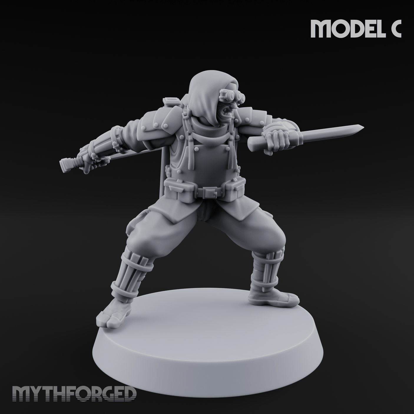 Weird War Japanese Ninja Soldiers C Miniature for Dungeons and Dragons, Pathfinder or other TTRPGs