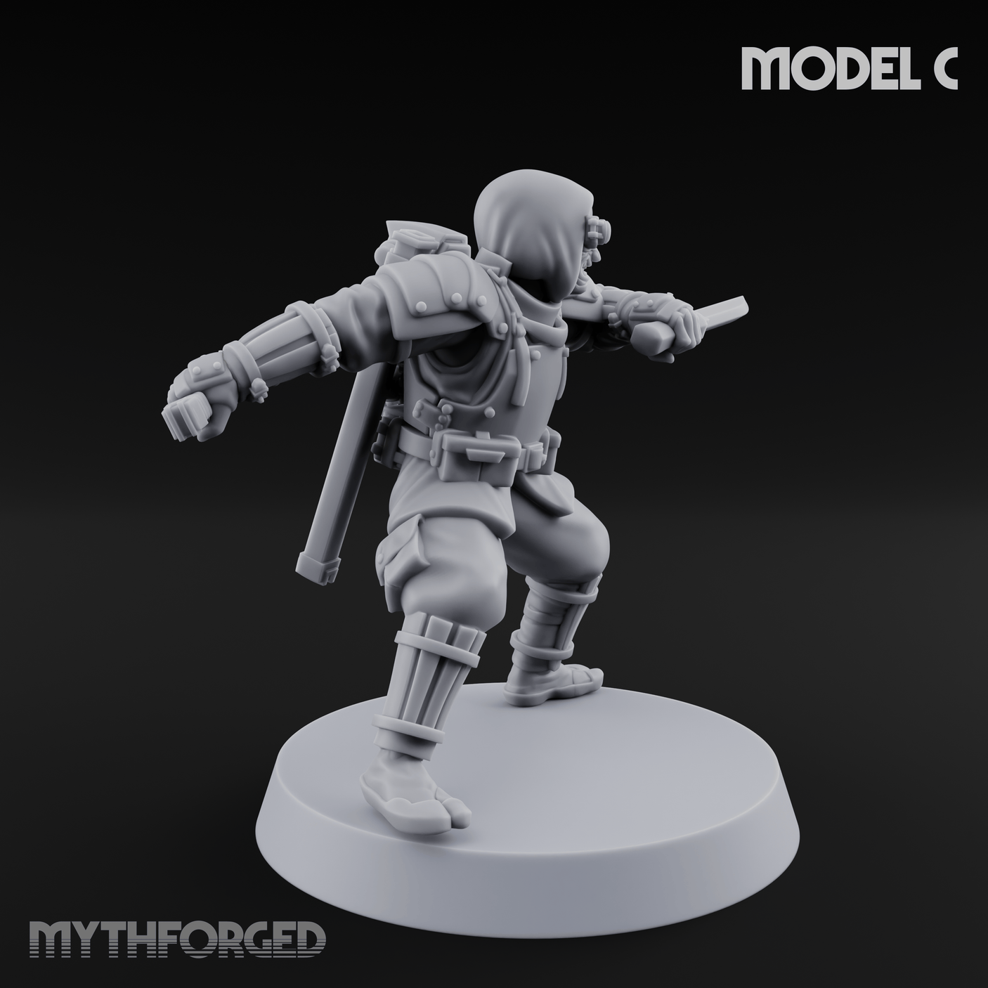 Weird War Japanese Ninja Soldiers C Miniature for Dungeons and Dragons, Pathfinder or other TTRPGs